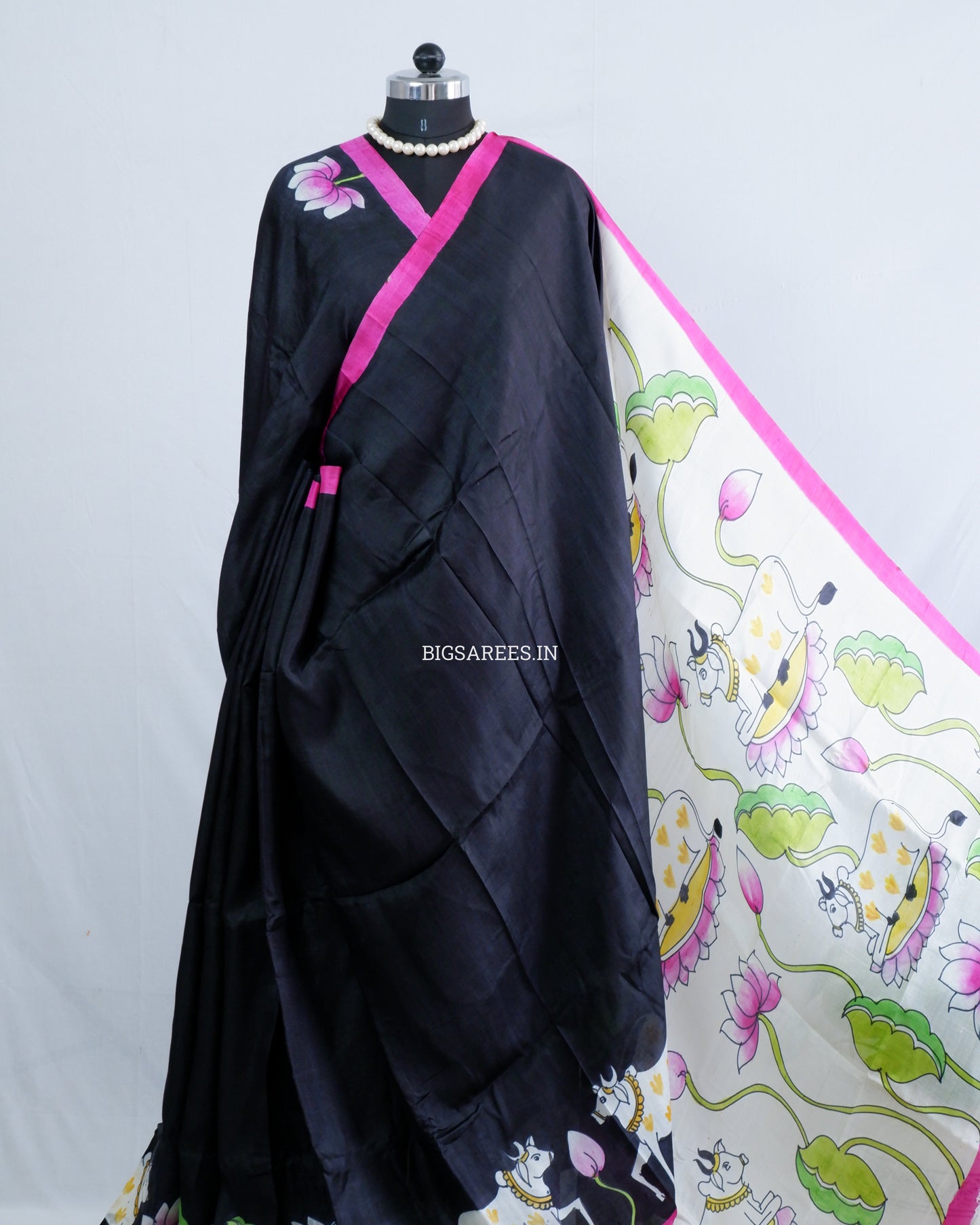 Bishnupuri Hand-Painted  Silk Saree | Pure Silk | Silk Mark Certified