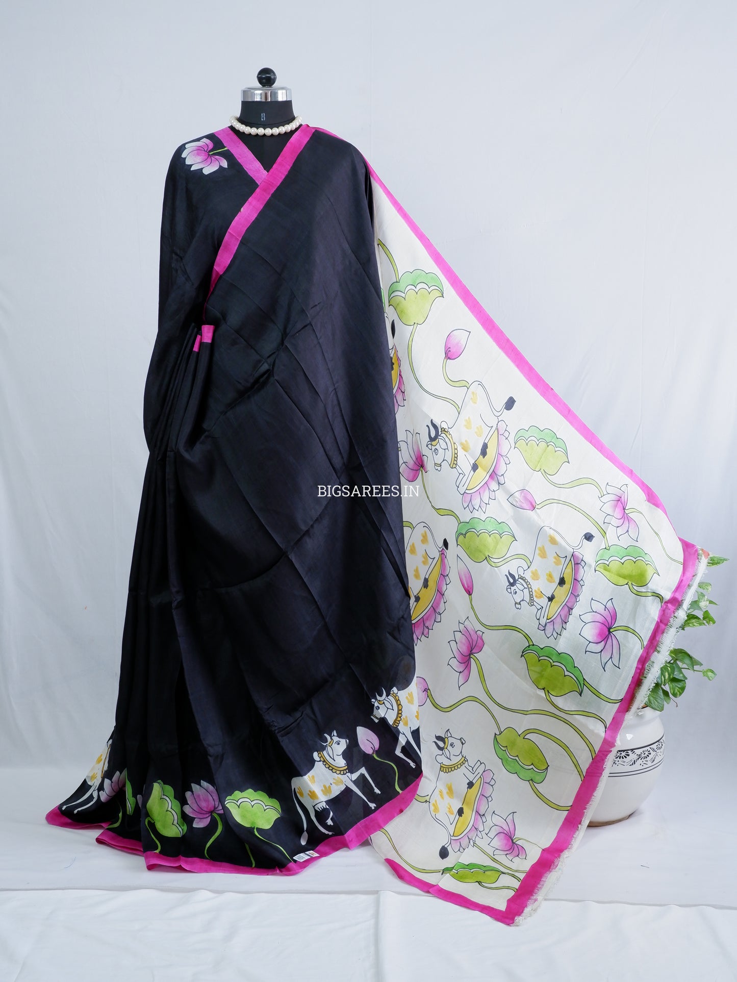 Bishnupuri Hand-Painted  Silk Saree | Pure Silk | Silk Mark Certified