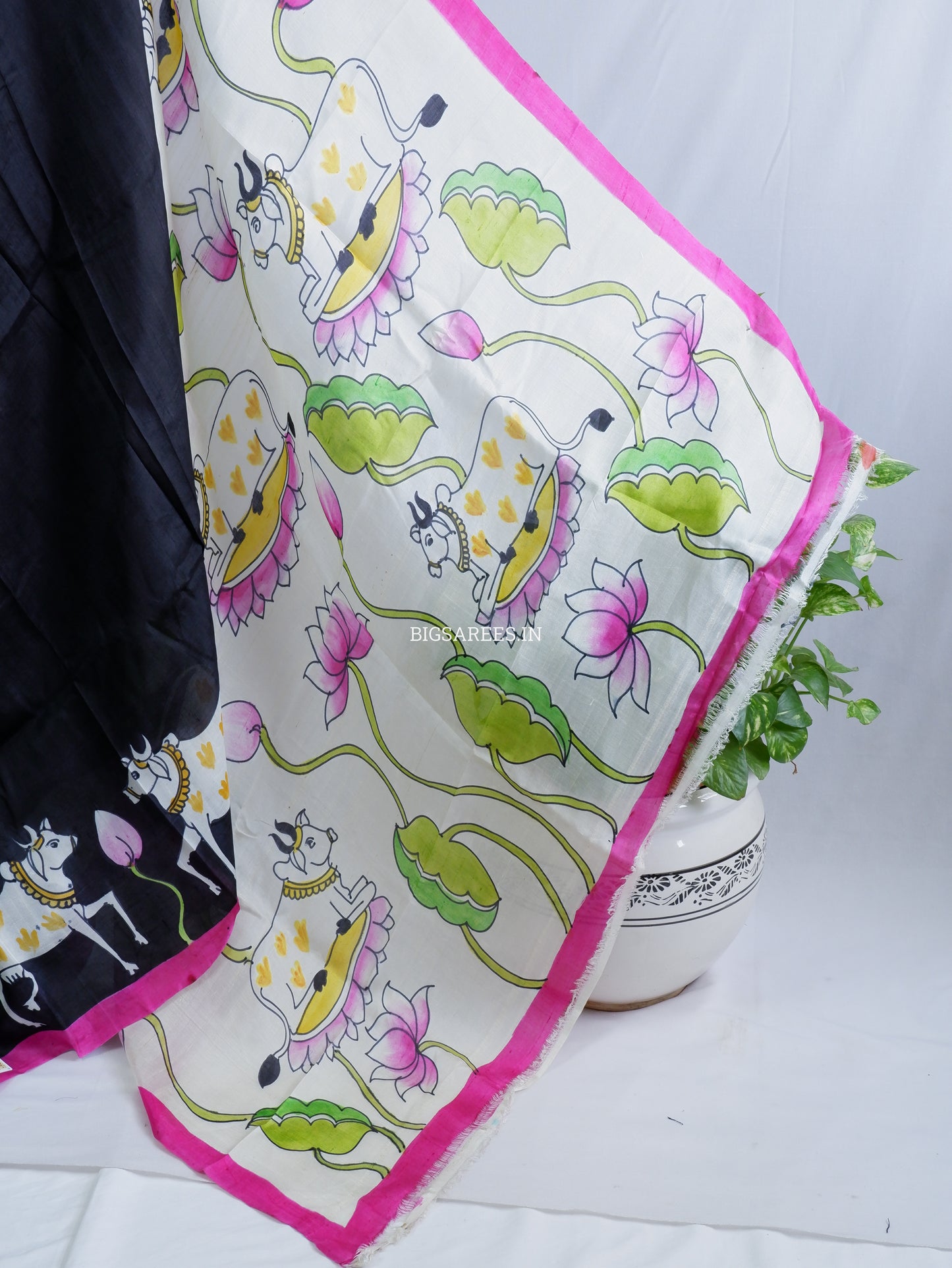 Bishnupuri Hand-Painted  Silk Saree | Pure Silk | Silk Mark Certified