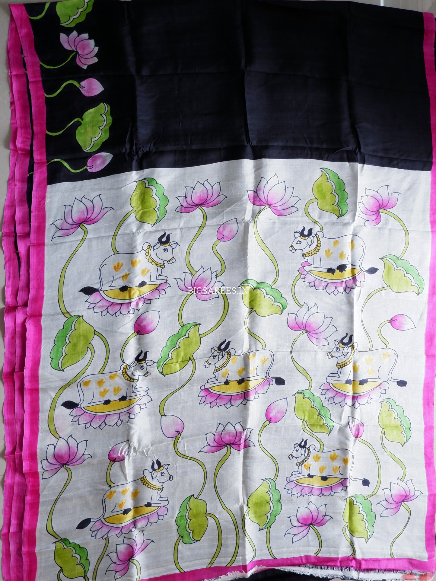 Bishnupuri Hand-Painted  Silk Saree | Pure Silk | Silk Mark Certified