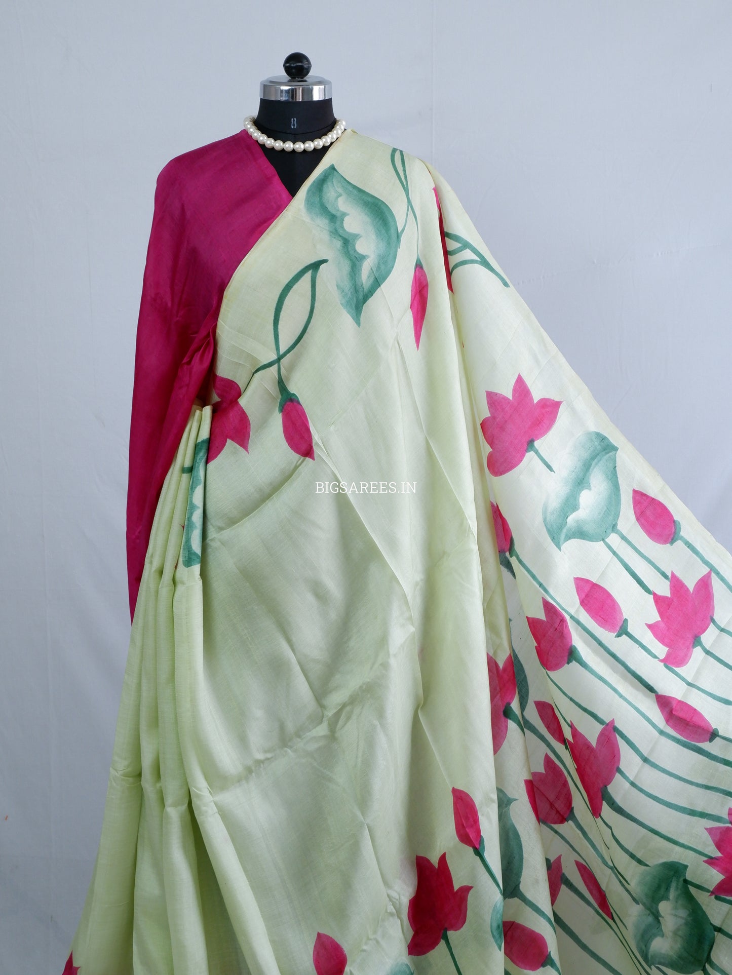 Bishnupuri Hand-Painted  Silk Saree | Pure Silk | Silk Mark Certified