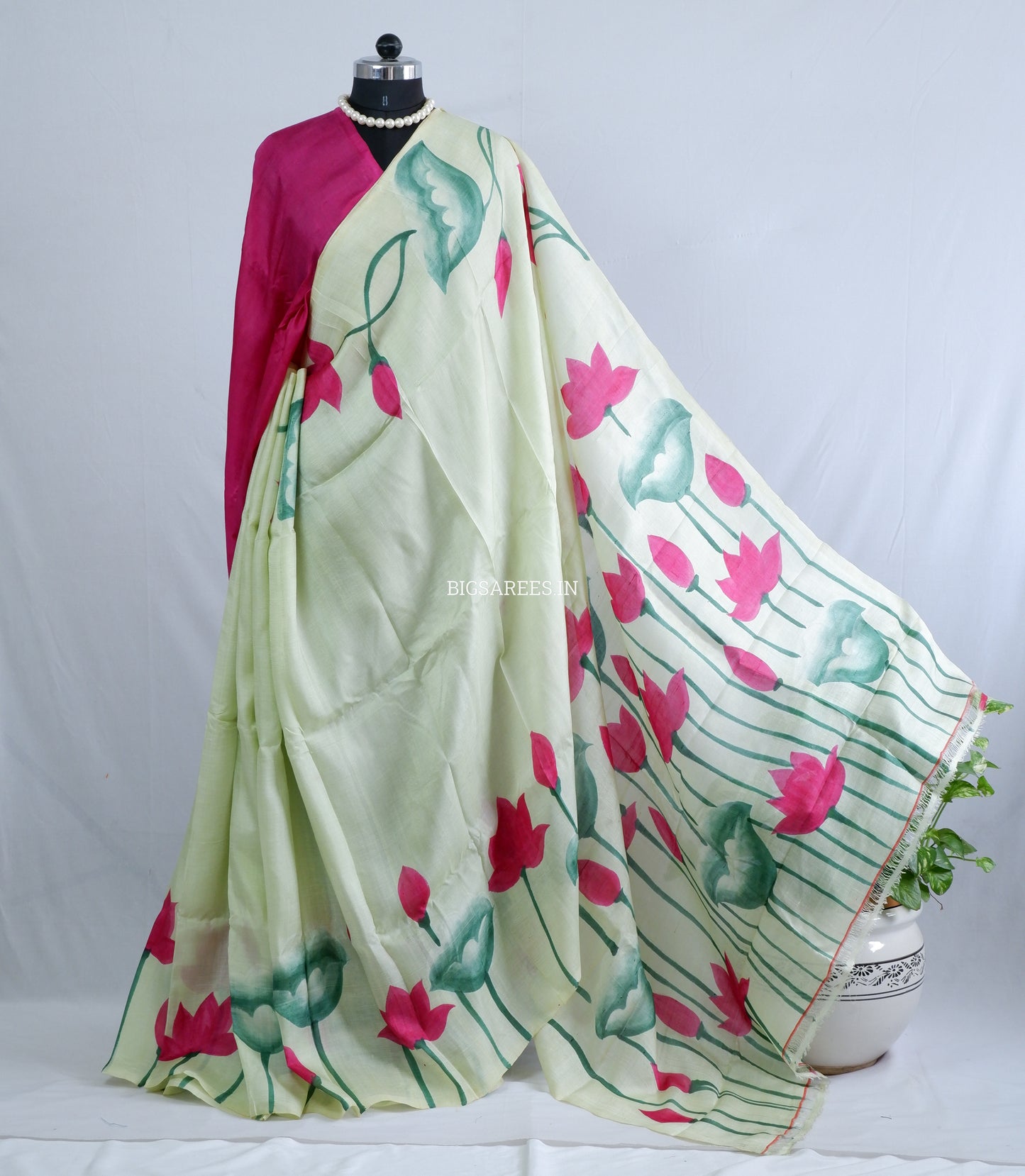 Bishnupuri Hand-Painted  Silk Saree | Pure Silk | Silk Mark Certified