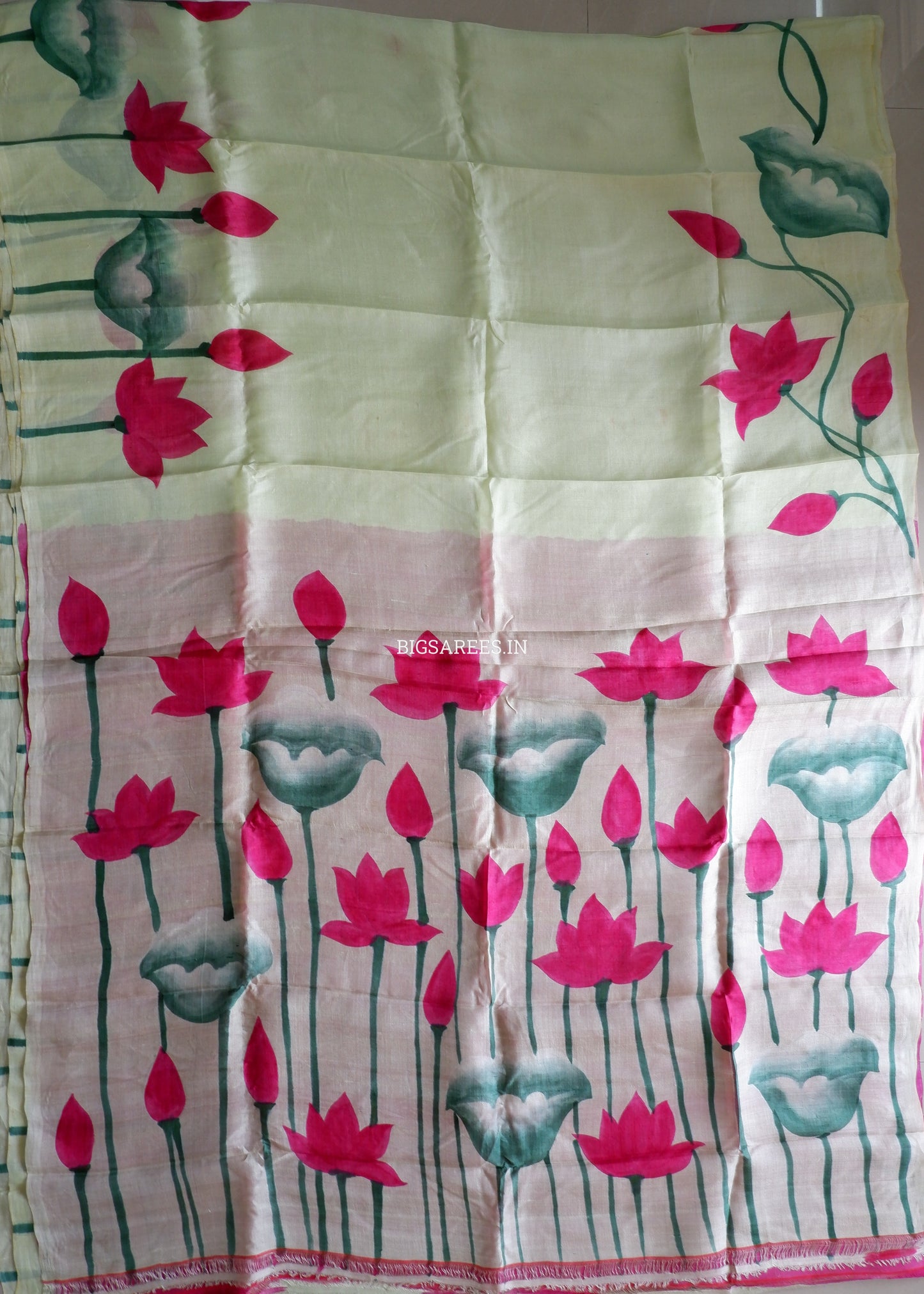 Bishnupuri Hand-Painted  Silk Saree | Pure Silk | Silk Mark Certified
