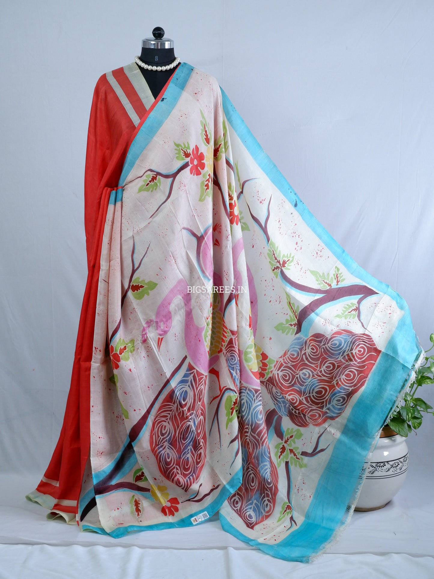 Bishnupuri Hand-Painted  Silk Saree | Pure Silk | Made-On-Order | Silk Mark Certified