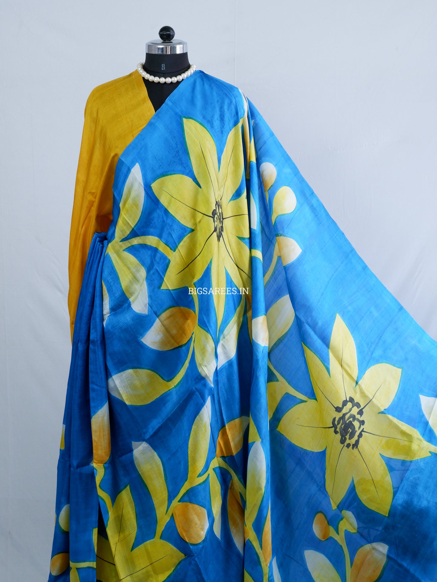 Hand-Painted Bishnupuri Silk Saree | Pure Silk | Silk Mark Certified