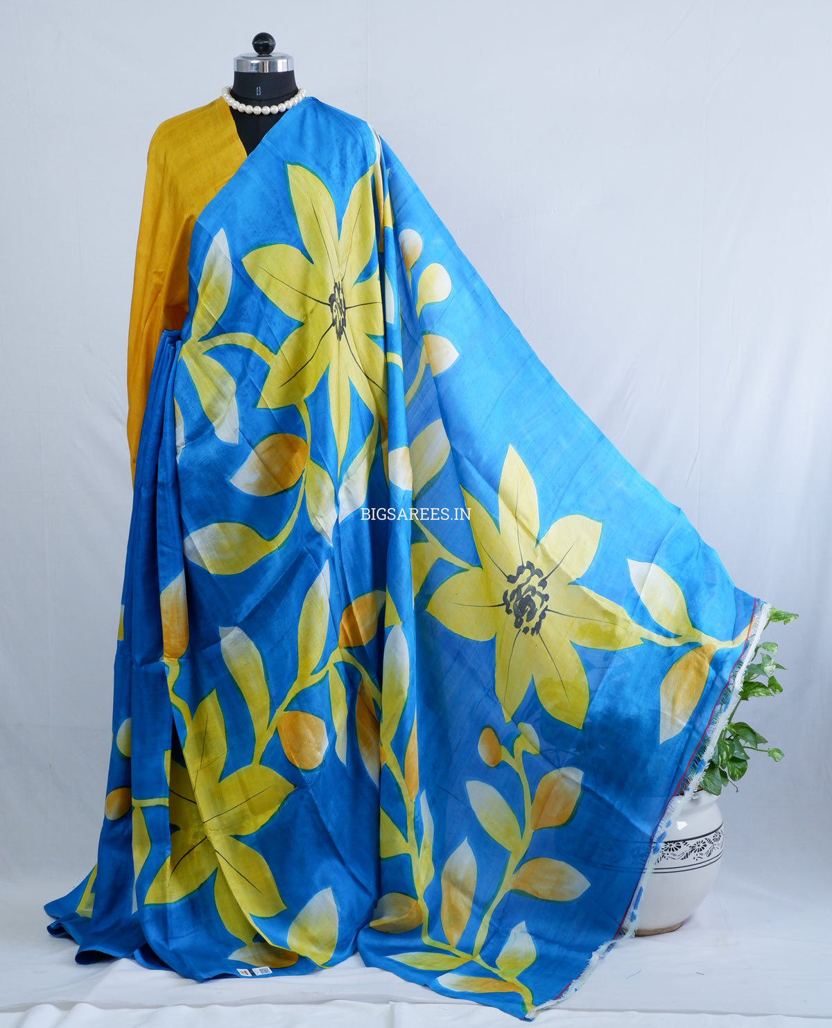 Hand-Painted Bishnupuri Silk Saree | Pure Silk | Silk Mark Certified