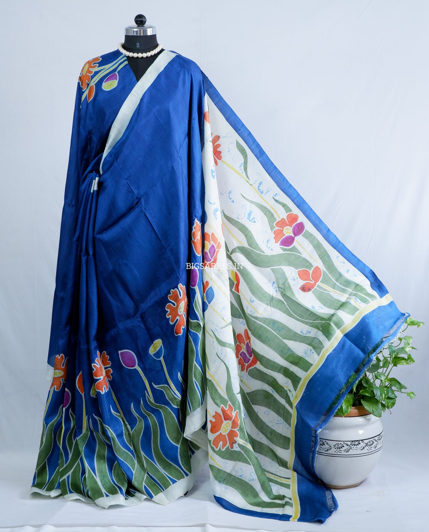 Bishnupuri Hand-Painted  Silk Saree | Pure Silk | Made-On-Order | Silk Mark Certified