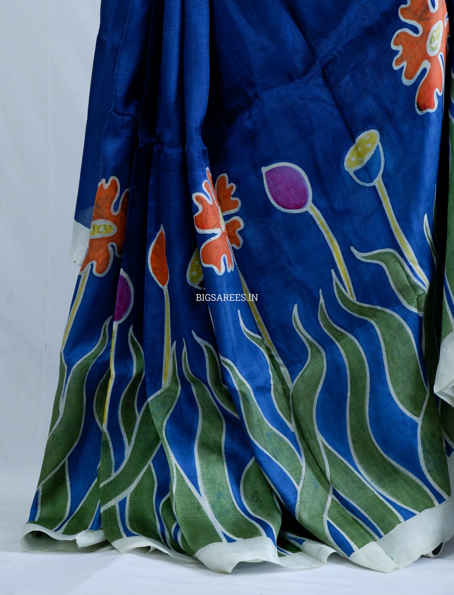 Bishnupuri Hand-Painted  Silk Saree | Pure Silk | Made-On-Order | Silk Mark Certified