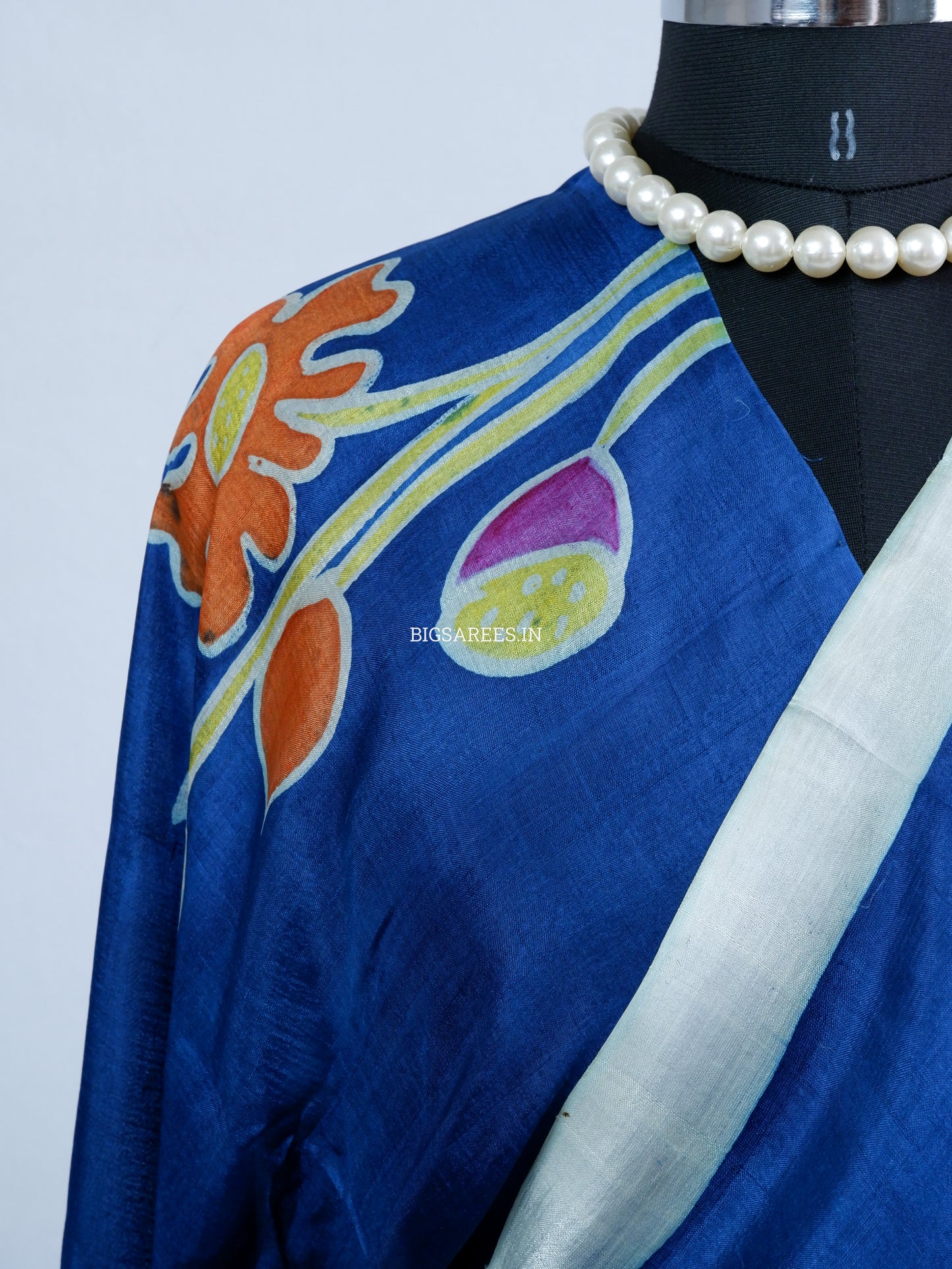 Bishnupuri Hand-Painted  Silk Saree | Pure Silk | Made-On-Order | Silk Mark Certified