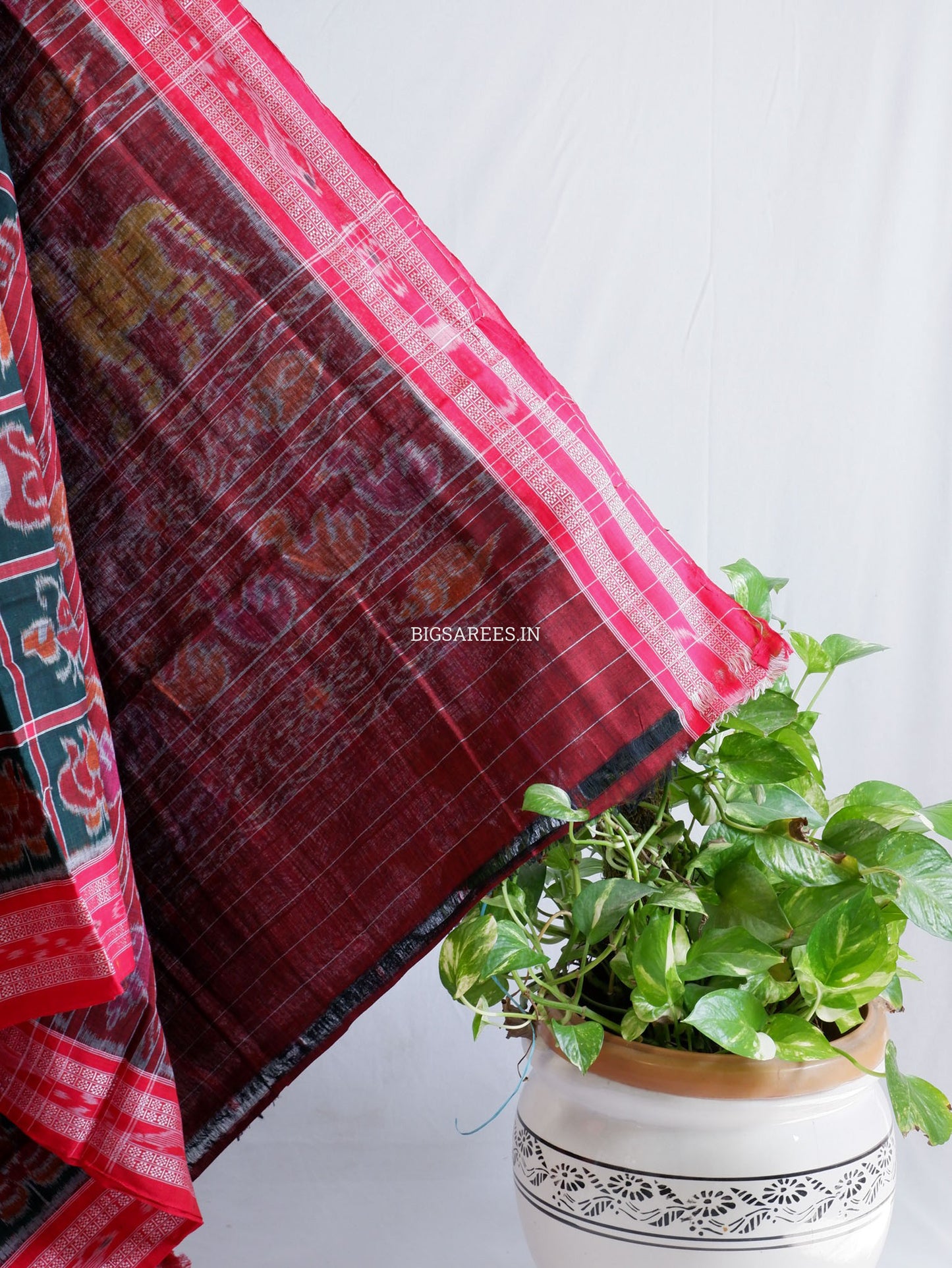 Sambalpuri Ikat Handwoven Saree | Cotton | Black