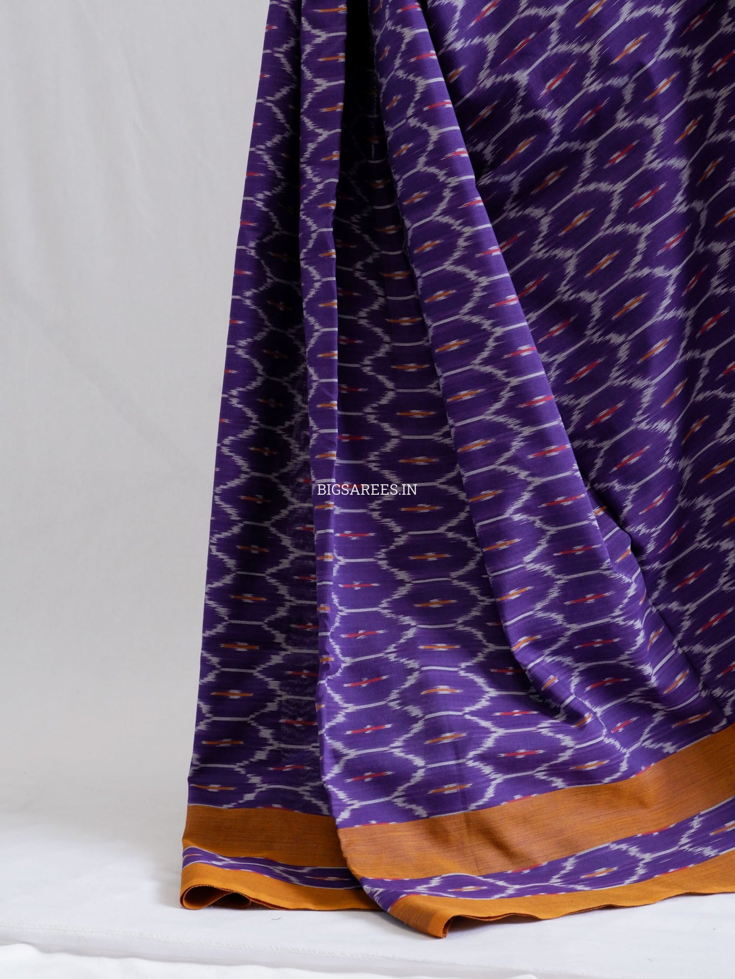 Pochampally Ikat Saree | Mercerised Cotton | Purple