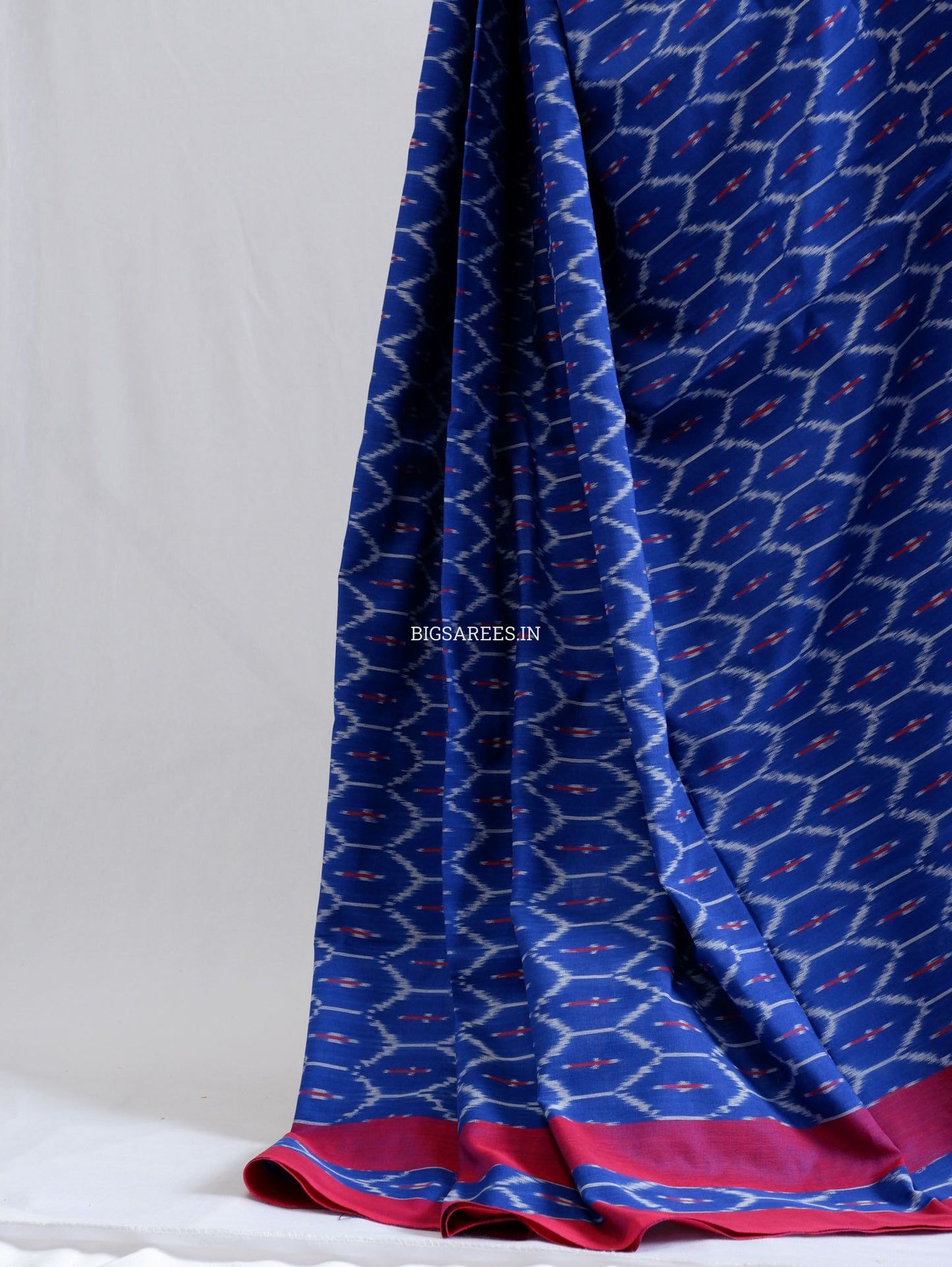 Pochampally Ikat Saree | Mercerised Cotton | Blue