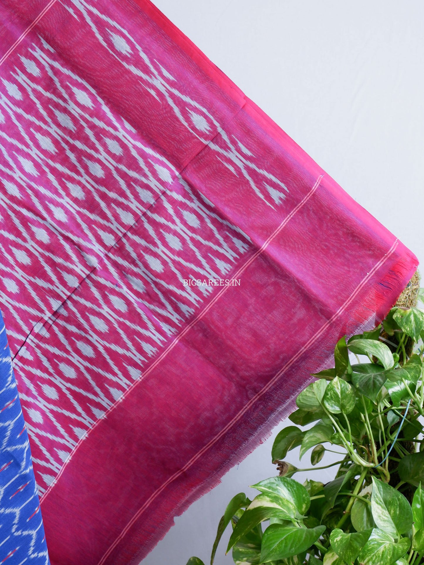 Pochampally Ikat Saree | Mercerised Cotton | Blue
