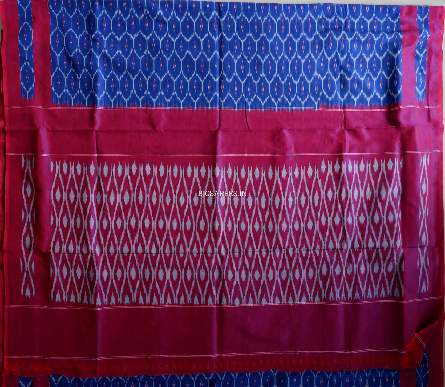Pochampally Ikat Saree | Mercerised Cotton | Blue