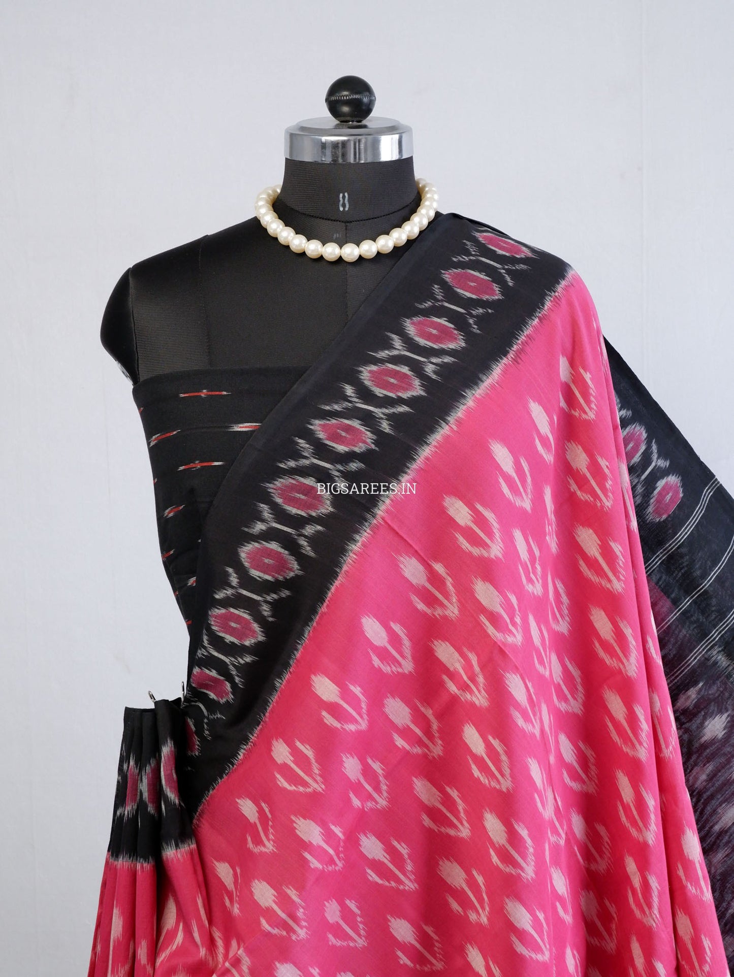 Pochampally Ikat Saree | Mercerised Cotton | Pink