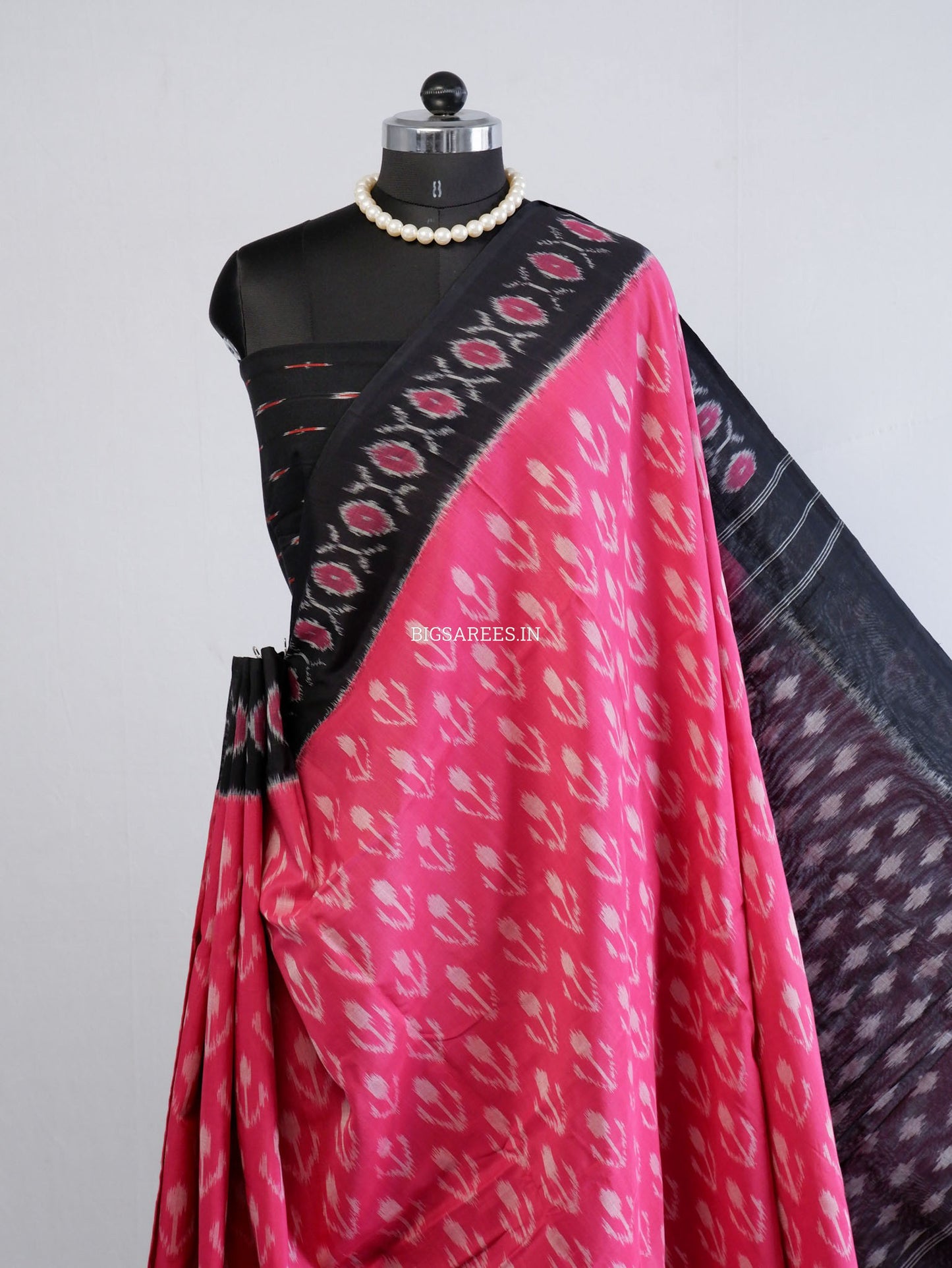 Pochampally Ikat Saree | Mercerised Cotton | Pink