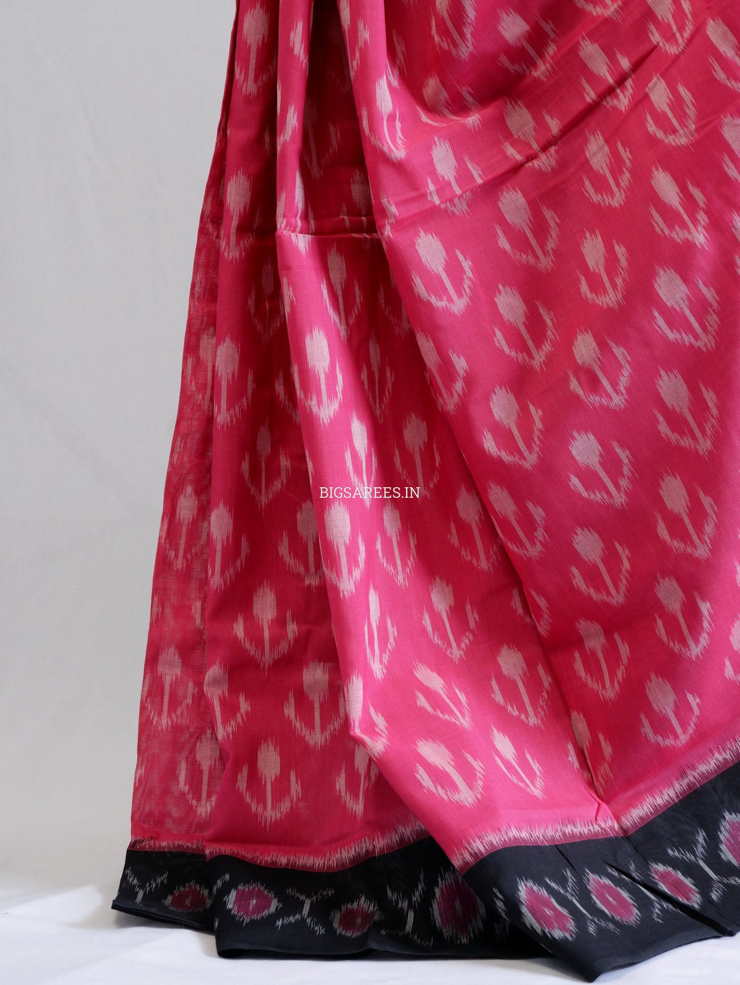 Pochampally Ikat Saree | Mercerised Cotton | Pink