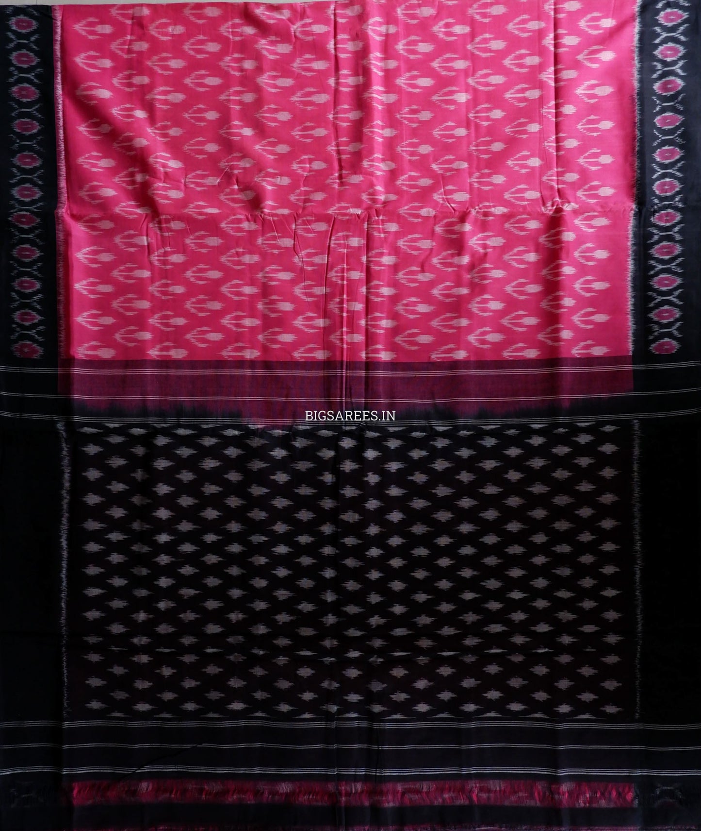 Pochampally Ikat Saree | Mercerised Cotton | Pink