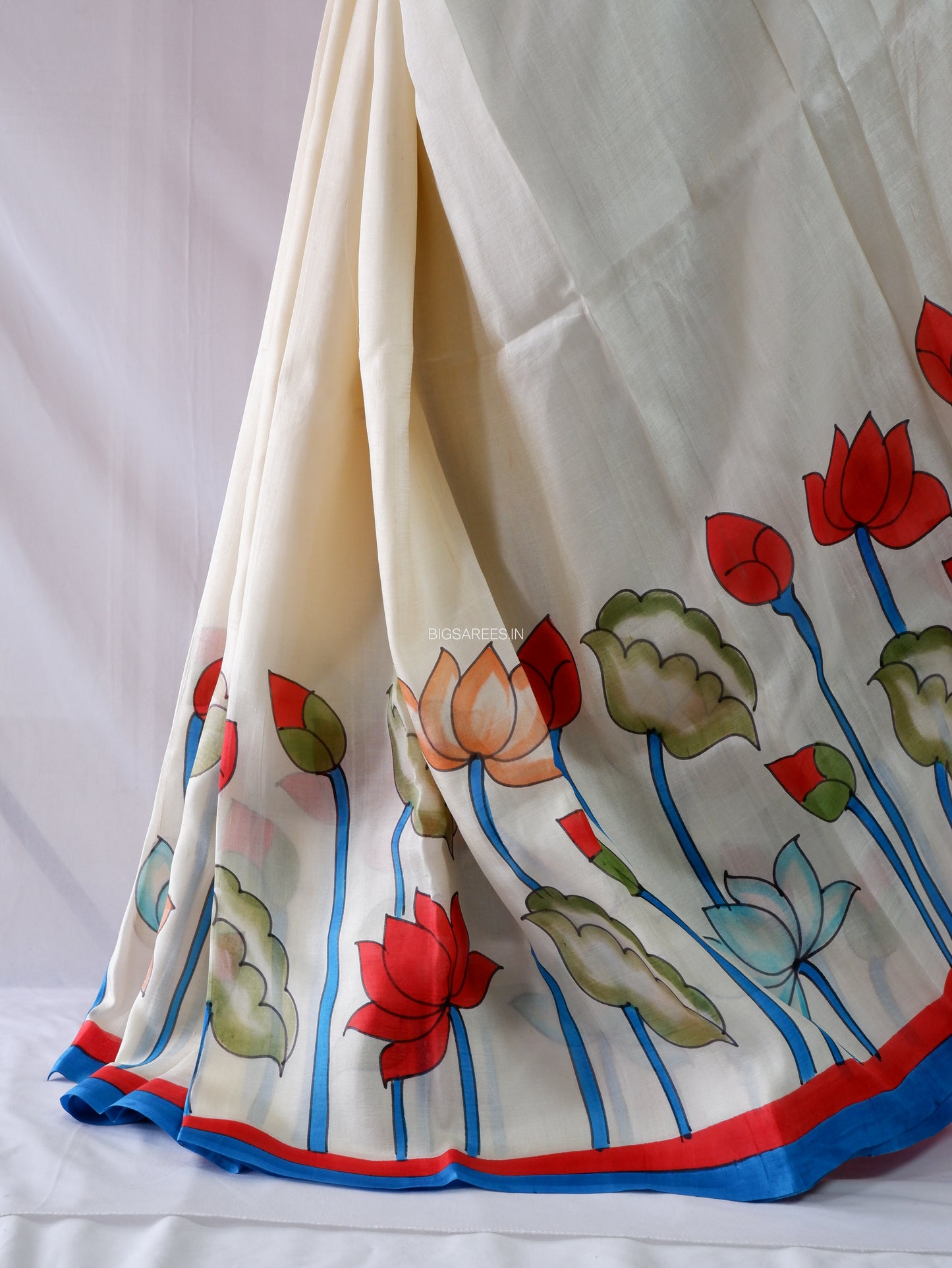 Bishnupuri Hand-Painted  Silk Saree | Pure Silk | Silk Mark Certified