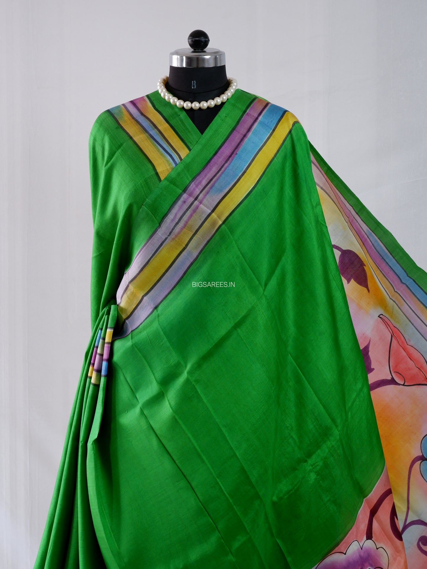 Bishnupuri Silk Hand-Painted Saree | Pure Silk | Silk Mark Certified