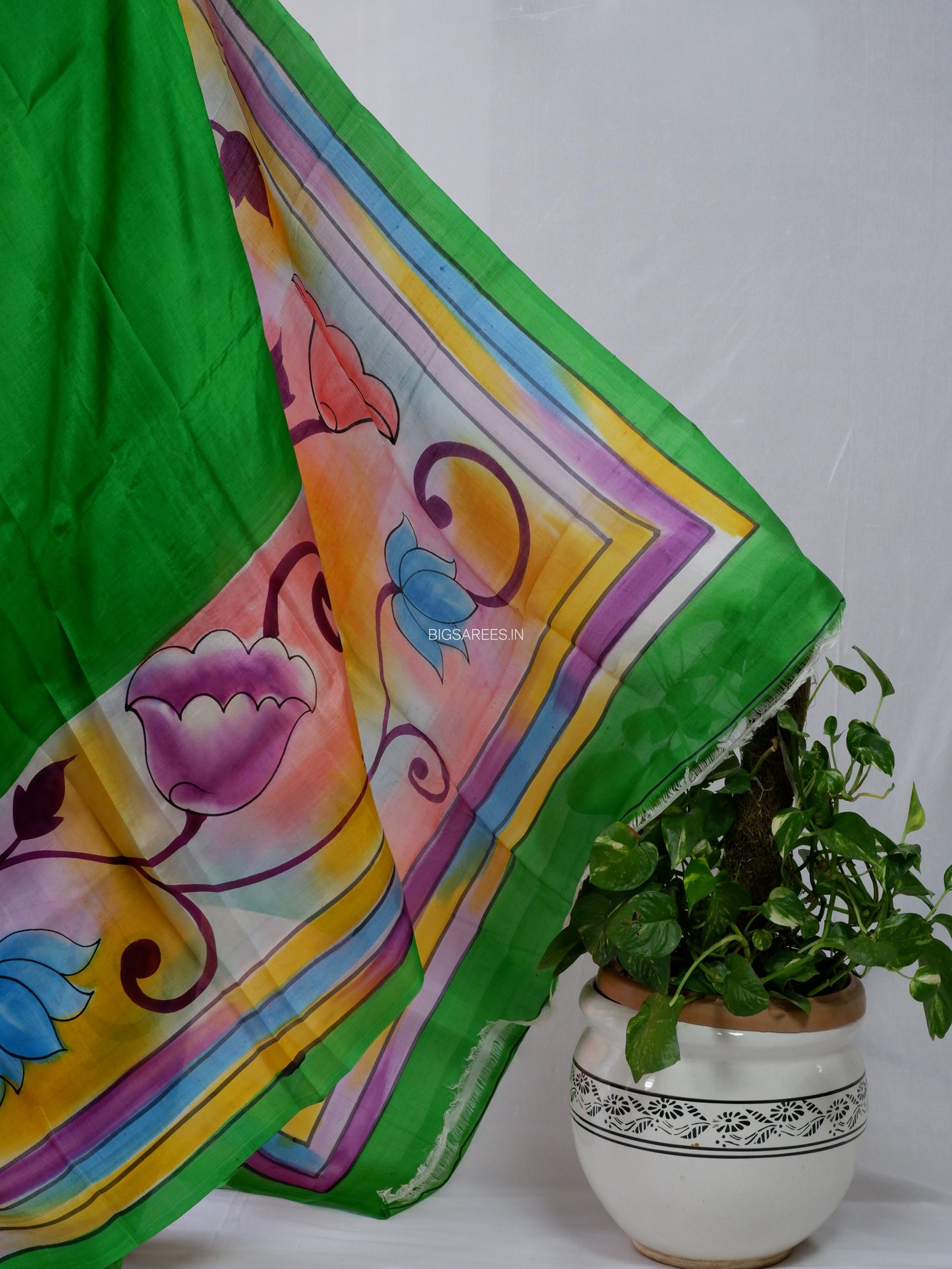 Bishnupuri Silk Hand-Painted Saree | Pure Silk | Silk Mark Certified