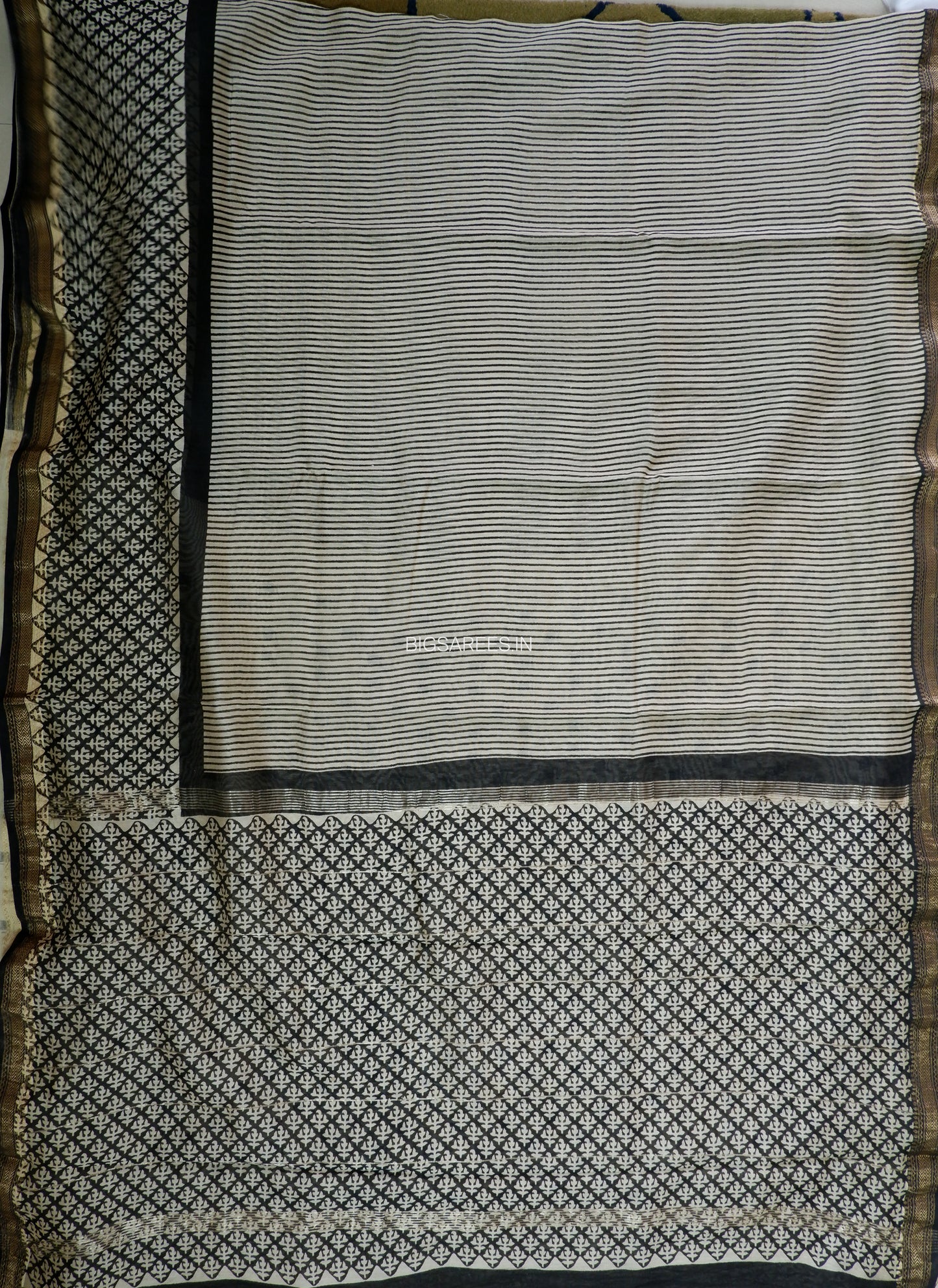 Hand Block Print Saree | Maheshwari Silk |
