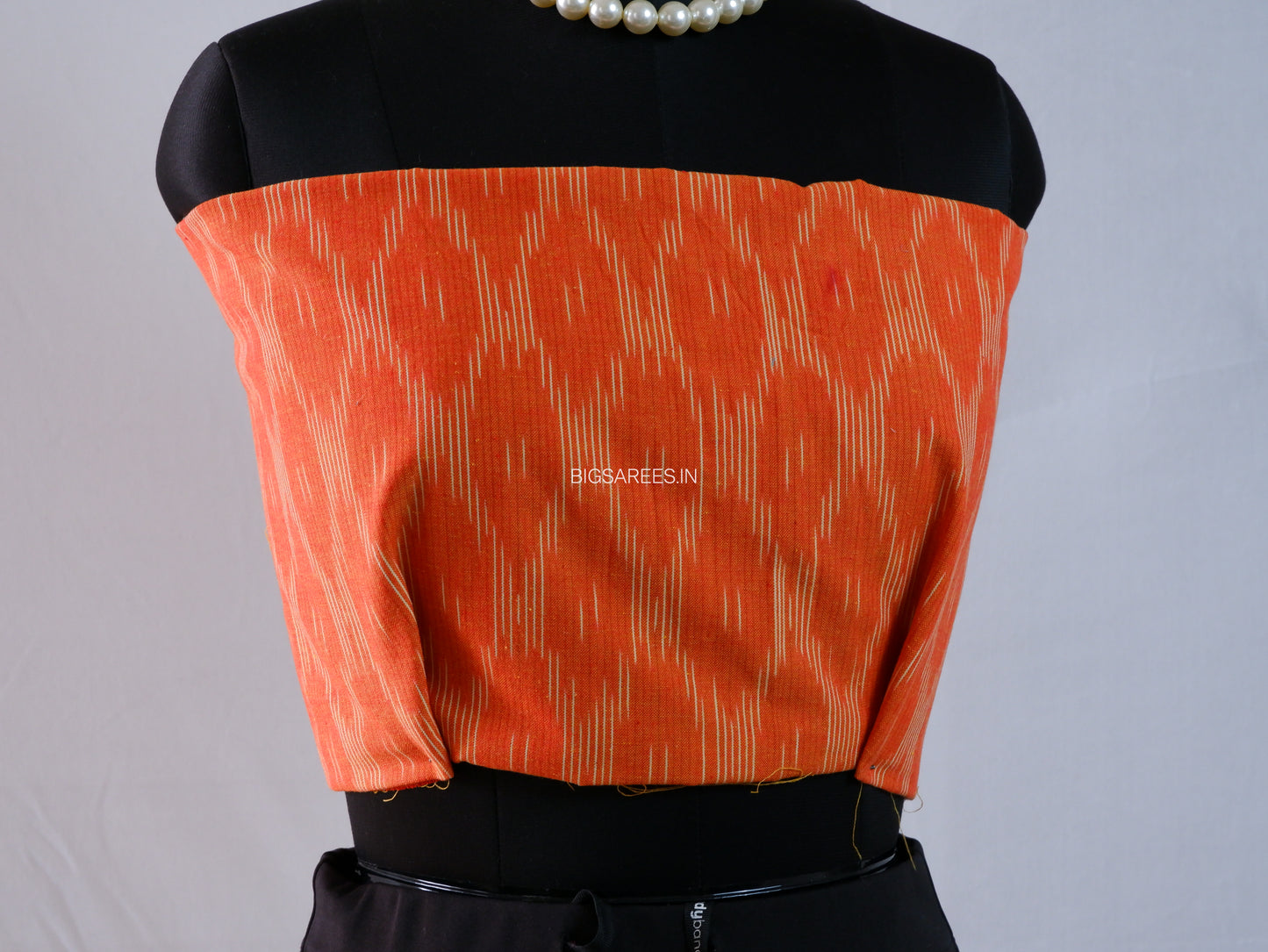 Checkered Mul Cotton Saree With Ikat Blouse | Ultra Lightweight |