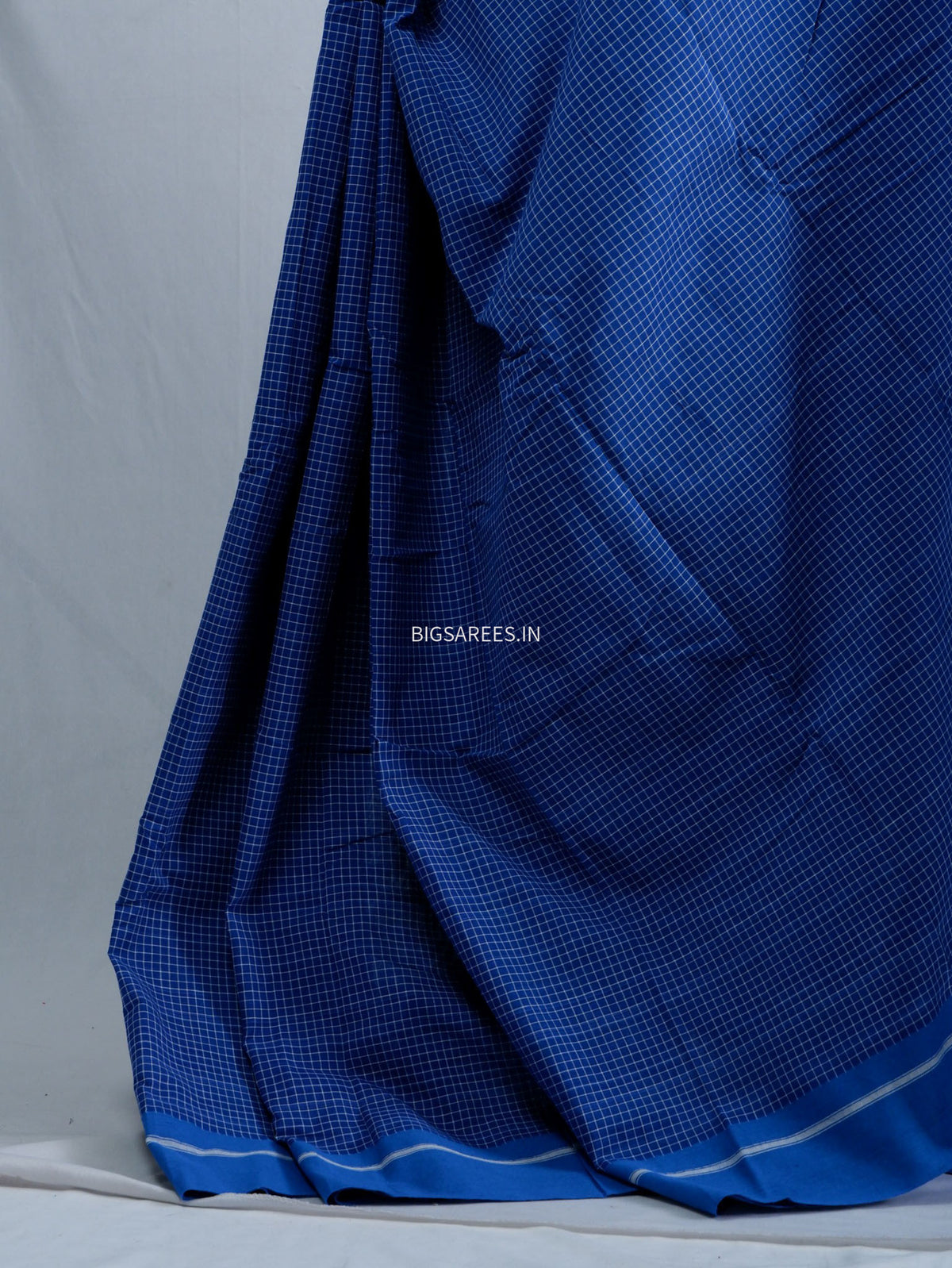 Ilkal Handwoven Cotton Saree | Handloom Marked | Blue