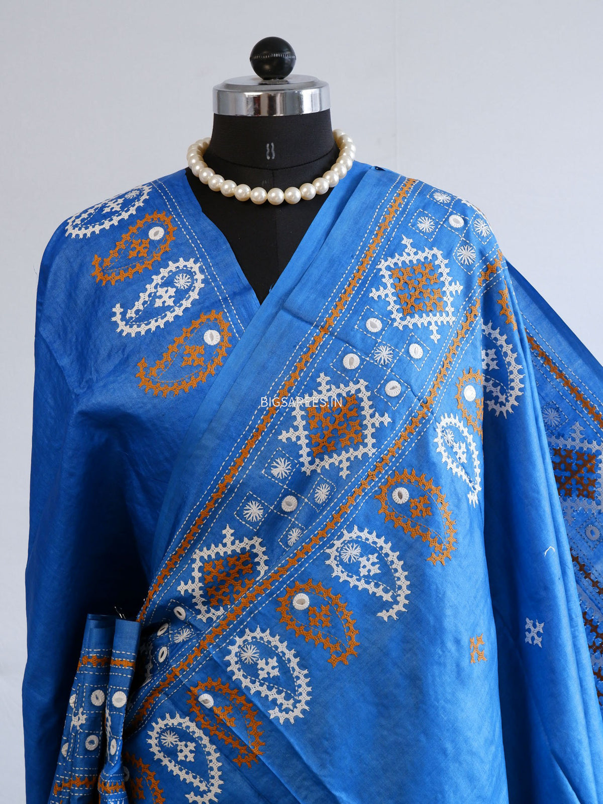 Kutchi Hand Embroidered Saree | Tassar Silk | Silk Marked | Multicolor