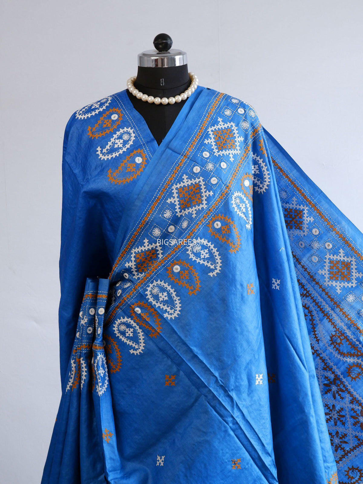 Kutchi Hand Embroidered Saree | Tassar Silk | Silk Marked | Multicolor