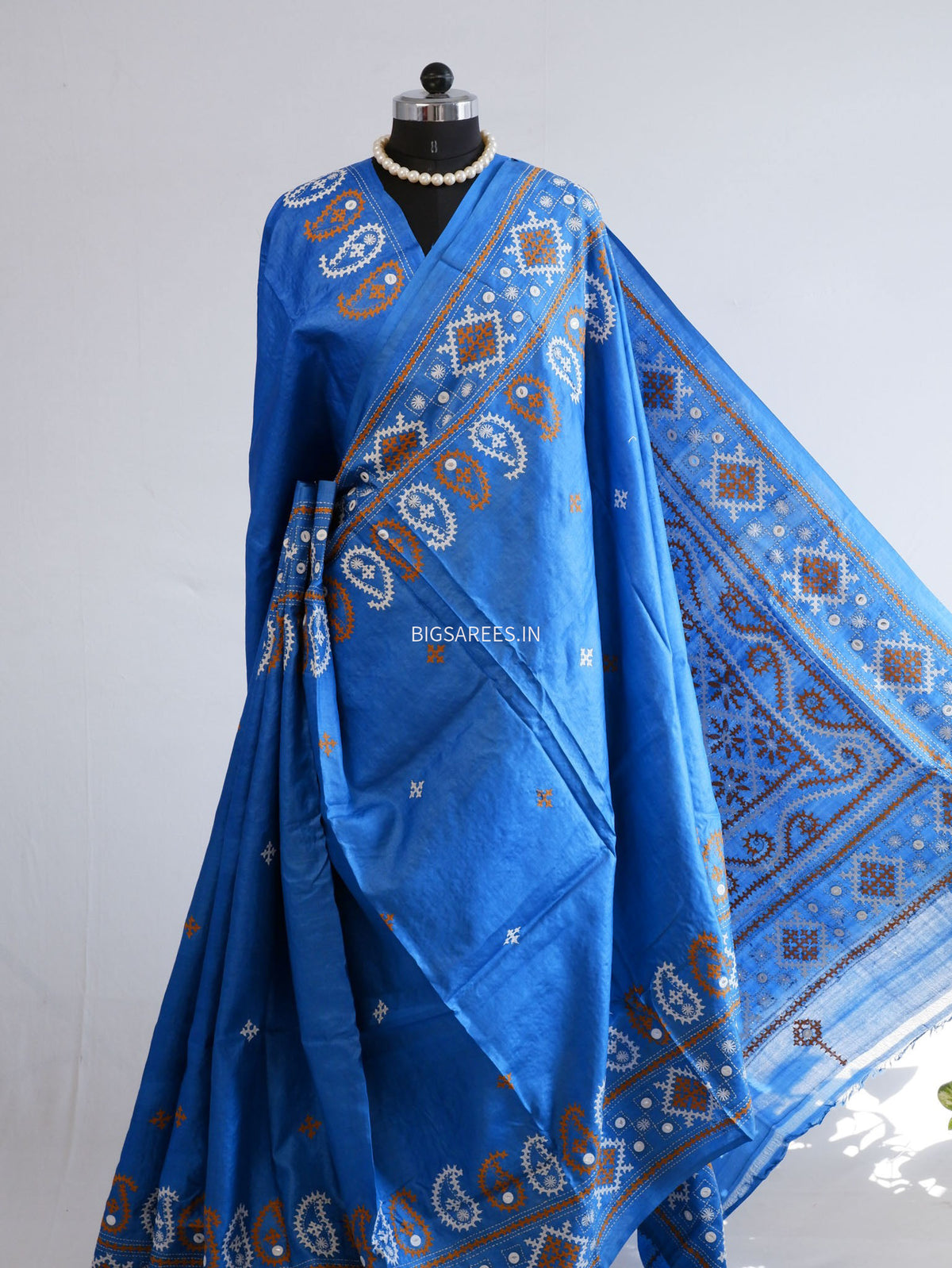 Kutchi Hand Embroidered Saree | Tassar Silk | Silk Marked | Multicolor