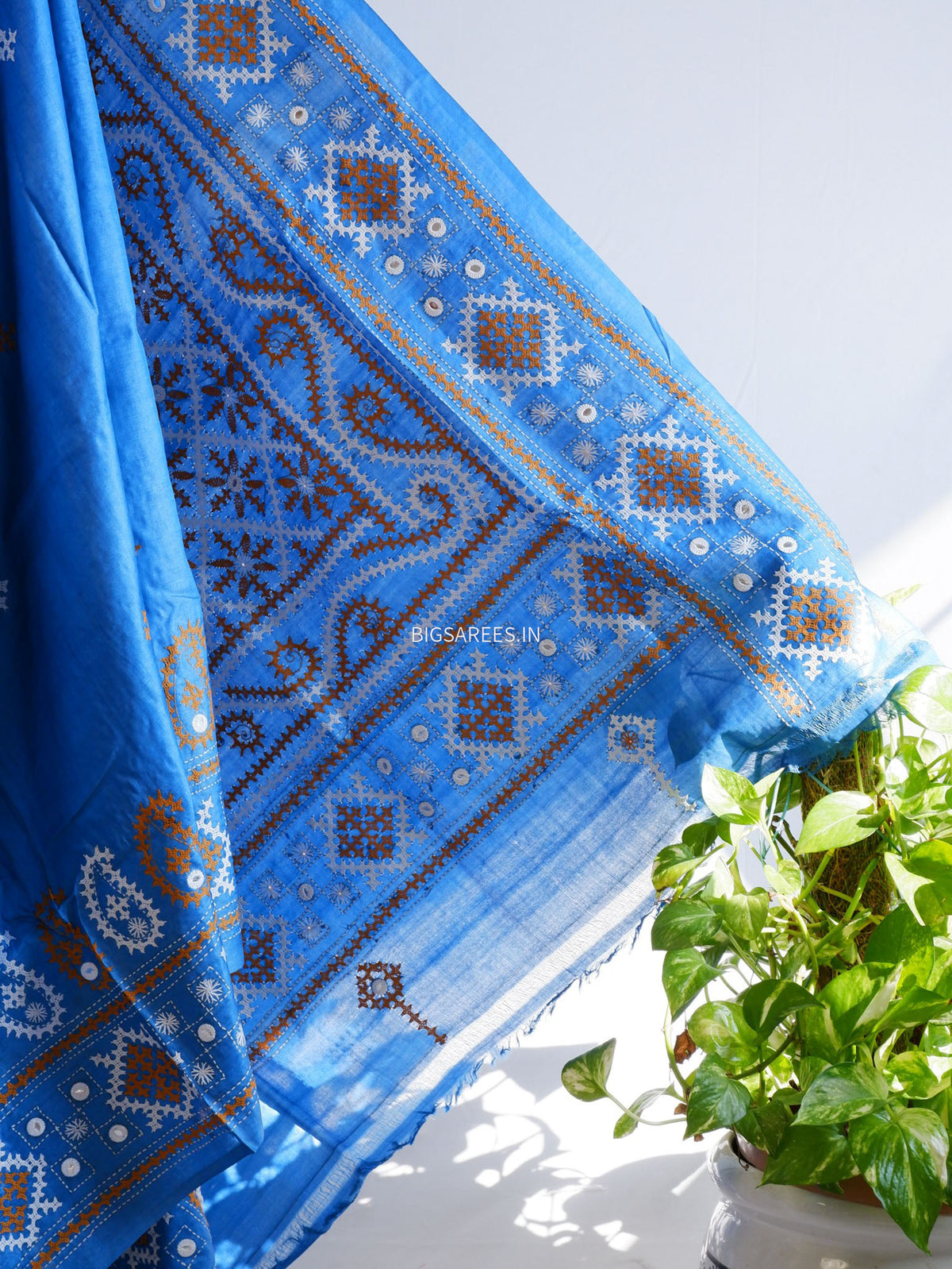 Kutchi Hand Embroidered Saree | Tassar Silk | Silk Marked | Multicolor