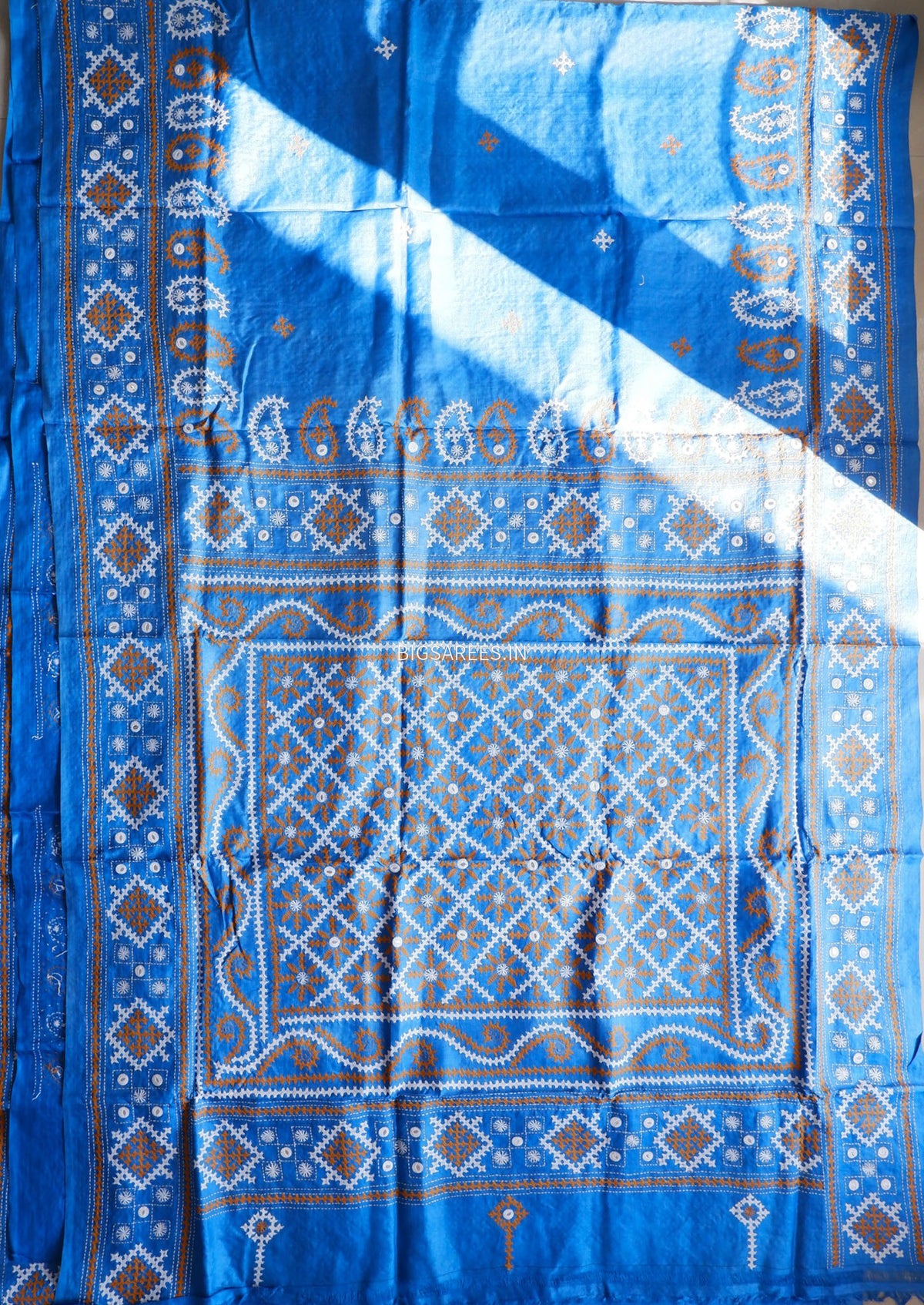 Kutchi Hand Embroidered Saree | Tassar Silk | Silk Marked | Multicolor