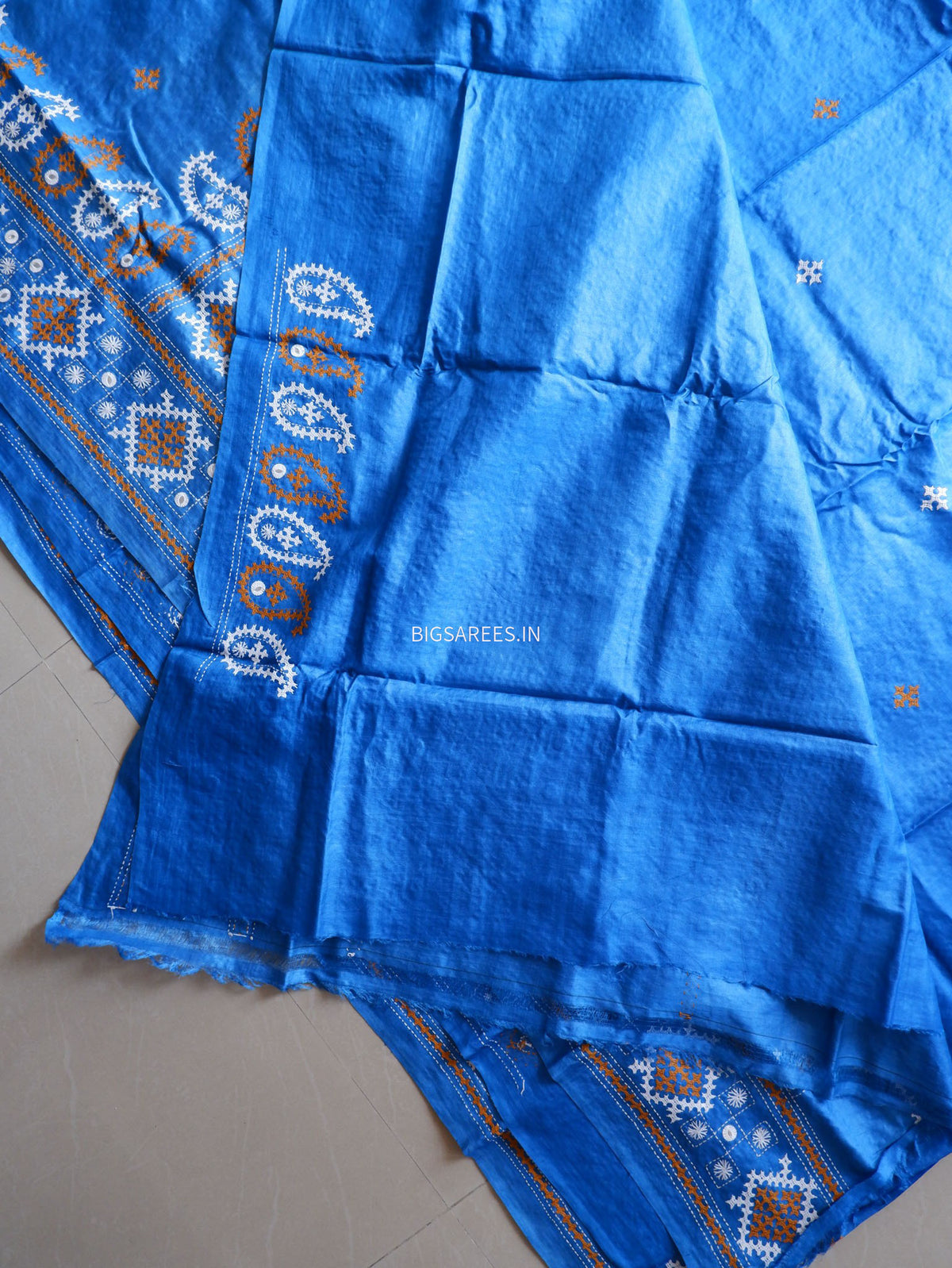 Kutchi Hand Embroidered Saree | Tassar Silk | Silk Marked | Multicolor