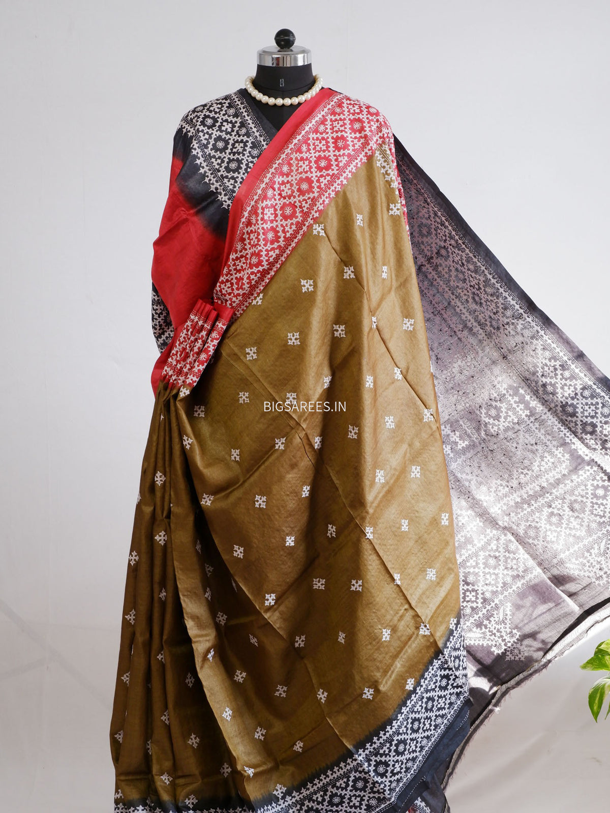 Kutchi Hand Embroidered Saree | Tassar Silk | Silk Marked | Multi Color
