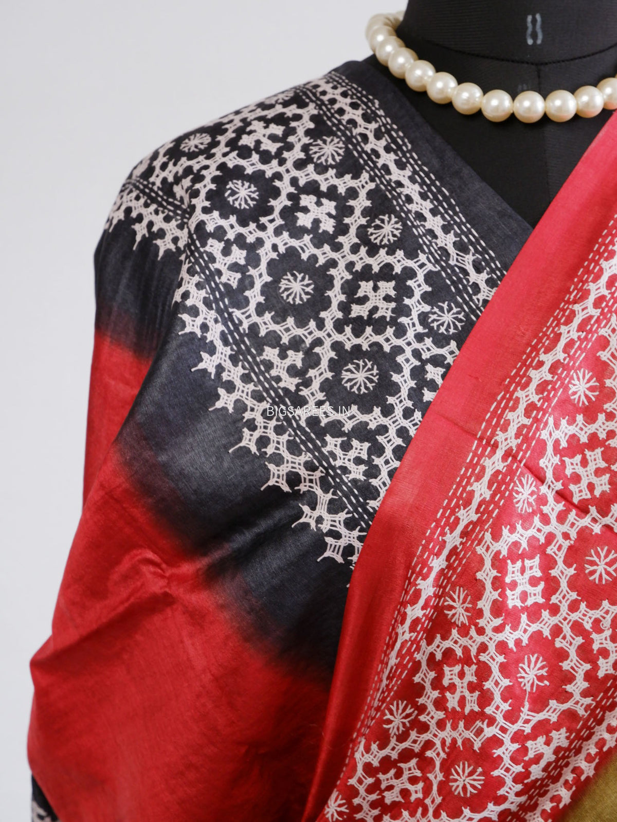 Kutchi Hand Embroidered Saree | Tassar Silk | Silk Marked | Multi Color