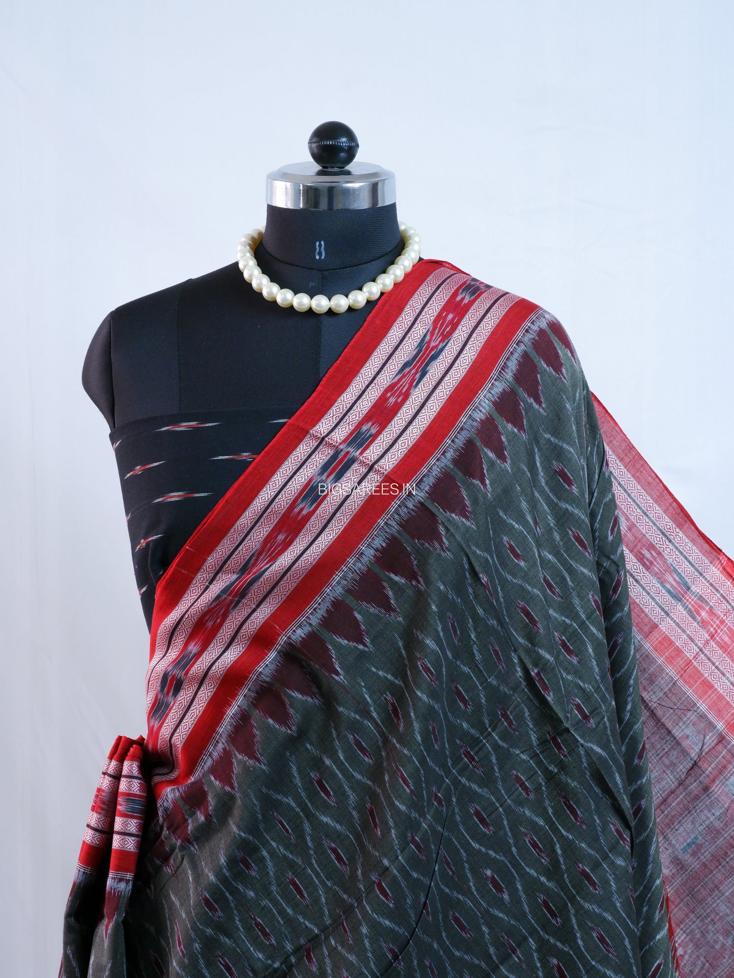 Sambalpuri Ikat Handwoven Saree | Cotton | Green