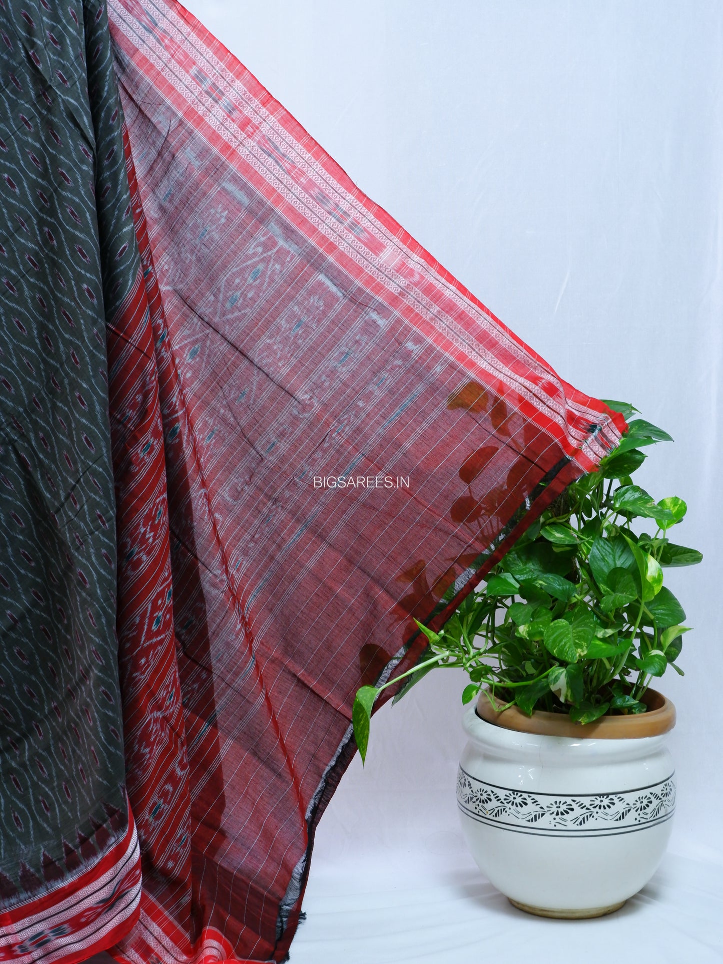 Sambalpuri Ikat Handwoven Saree | Cotton | Green