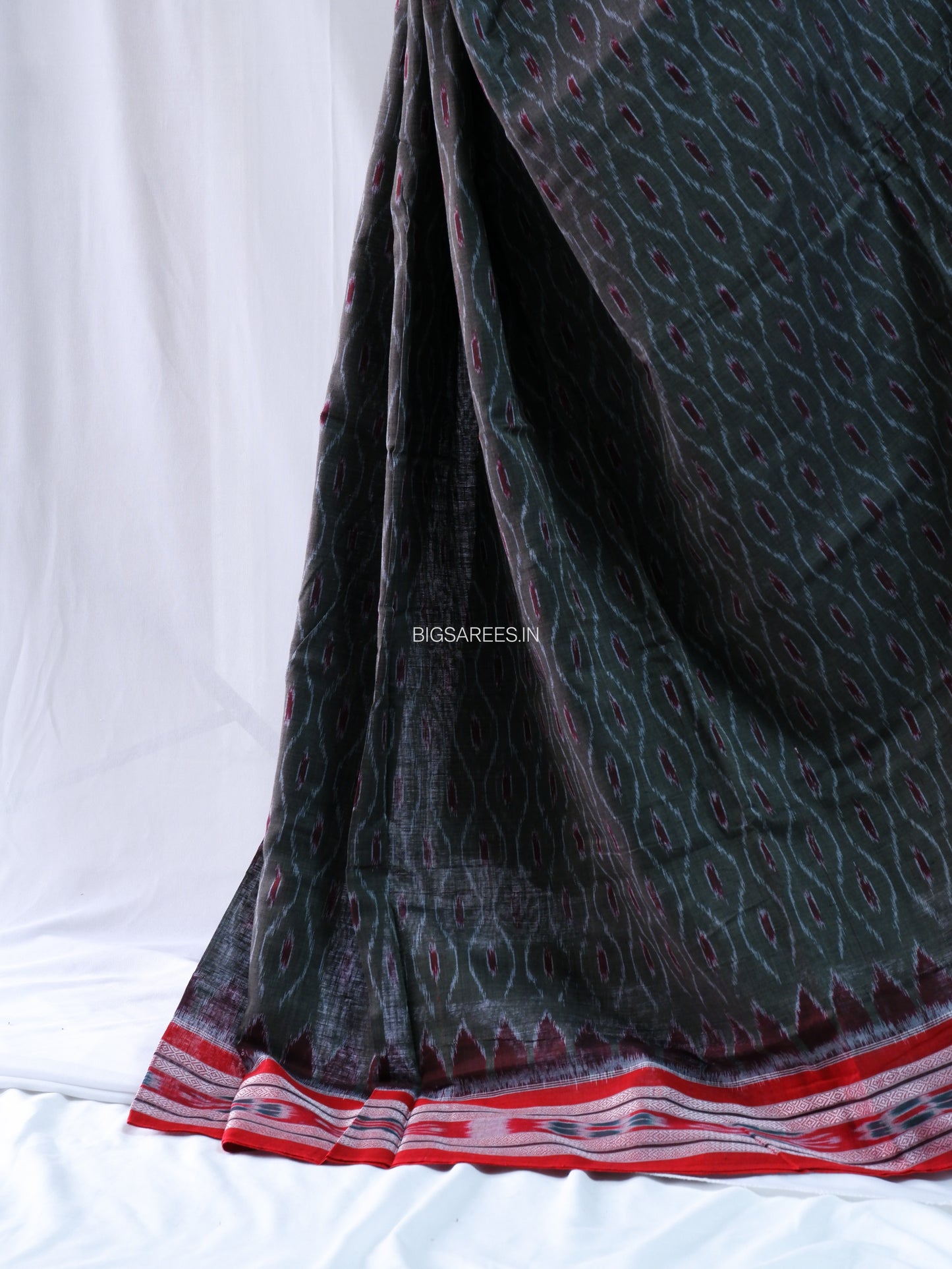 Sambalpuri Ikat Handwoven Saree | Cotton | Green