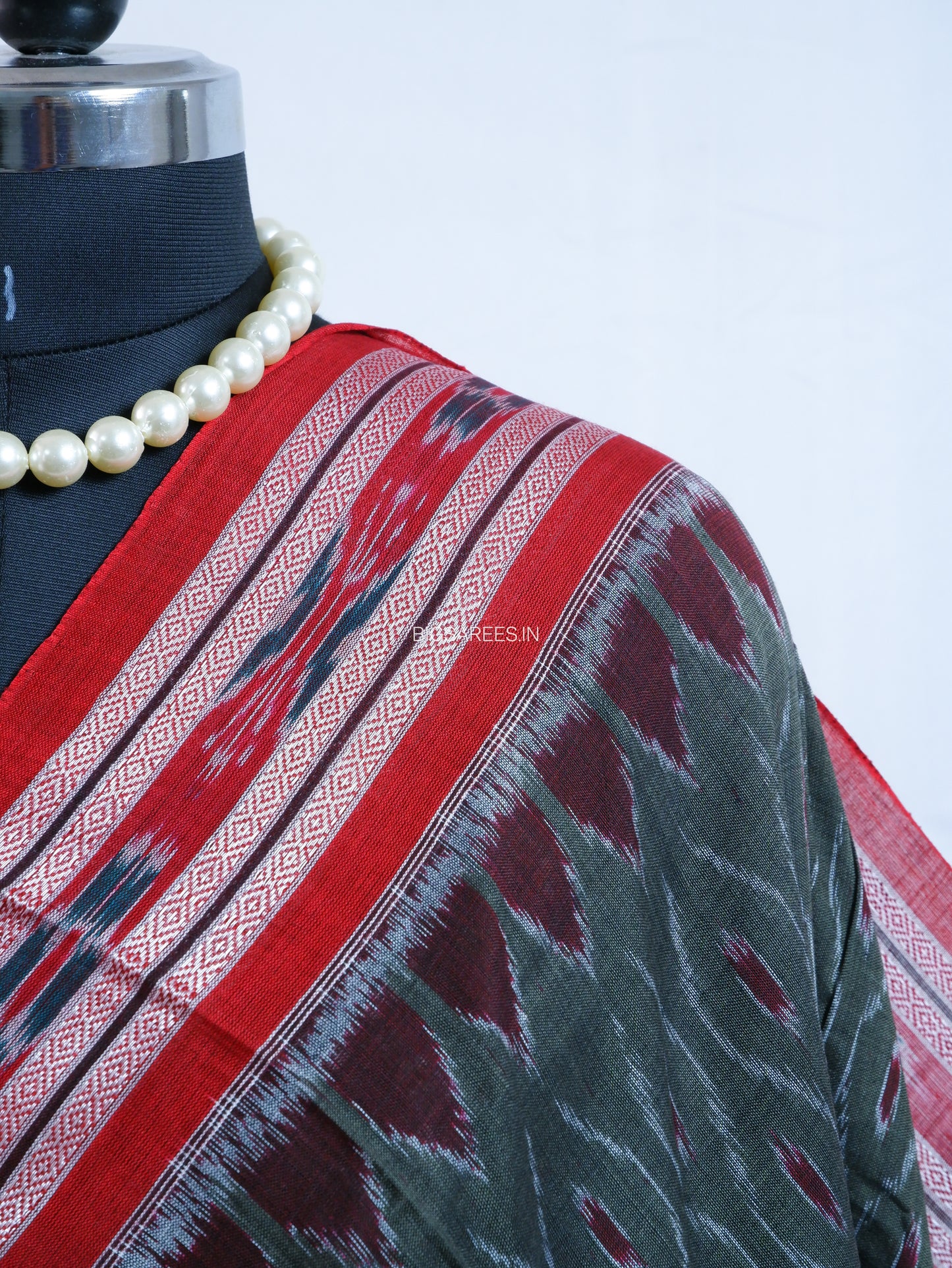 Sambalpuri Ikat Handwoven Saree | Cotton | Green