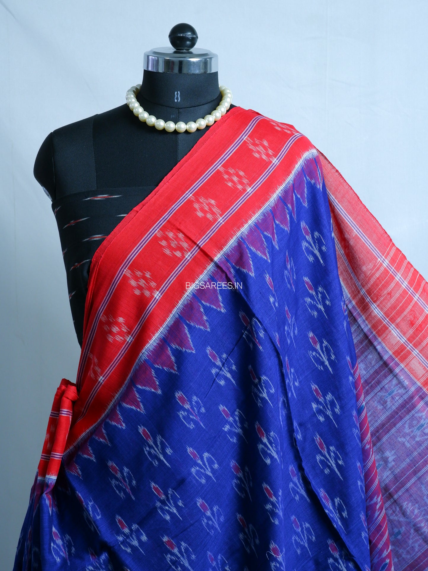 Sambalpuri Ikat Handwoven Saree | Cotton | Royal Blue
