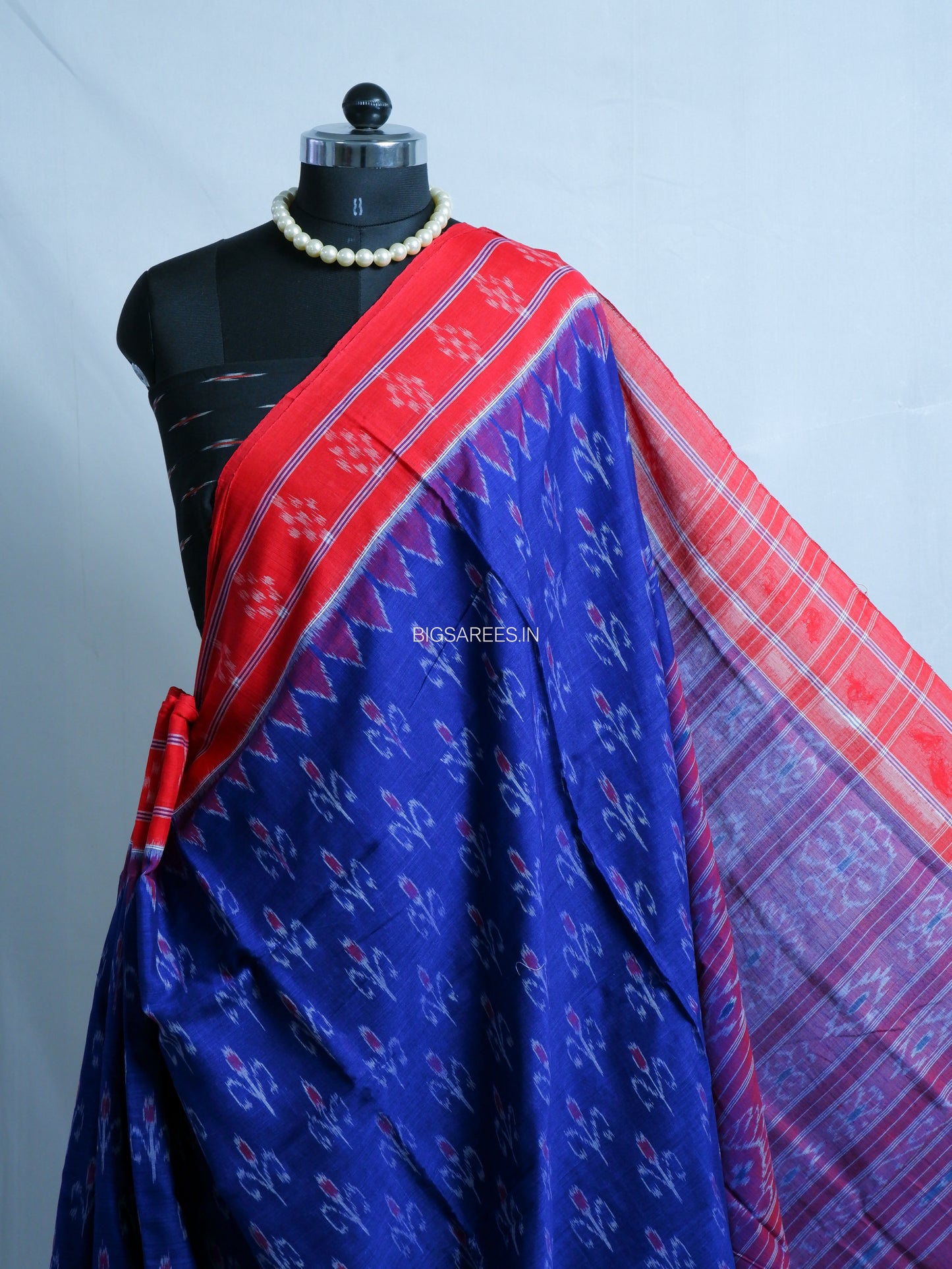 Sambalpuri Ikat Handwoven Saree | Cotton | Royal Blue
