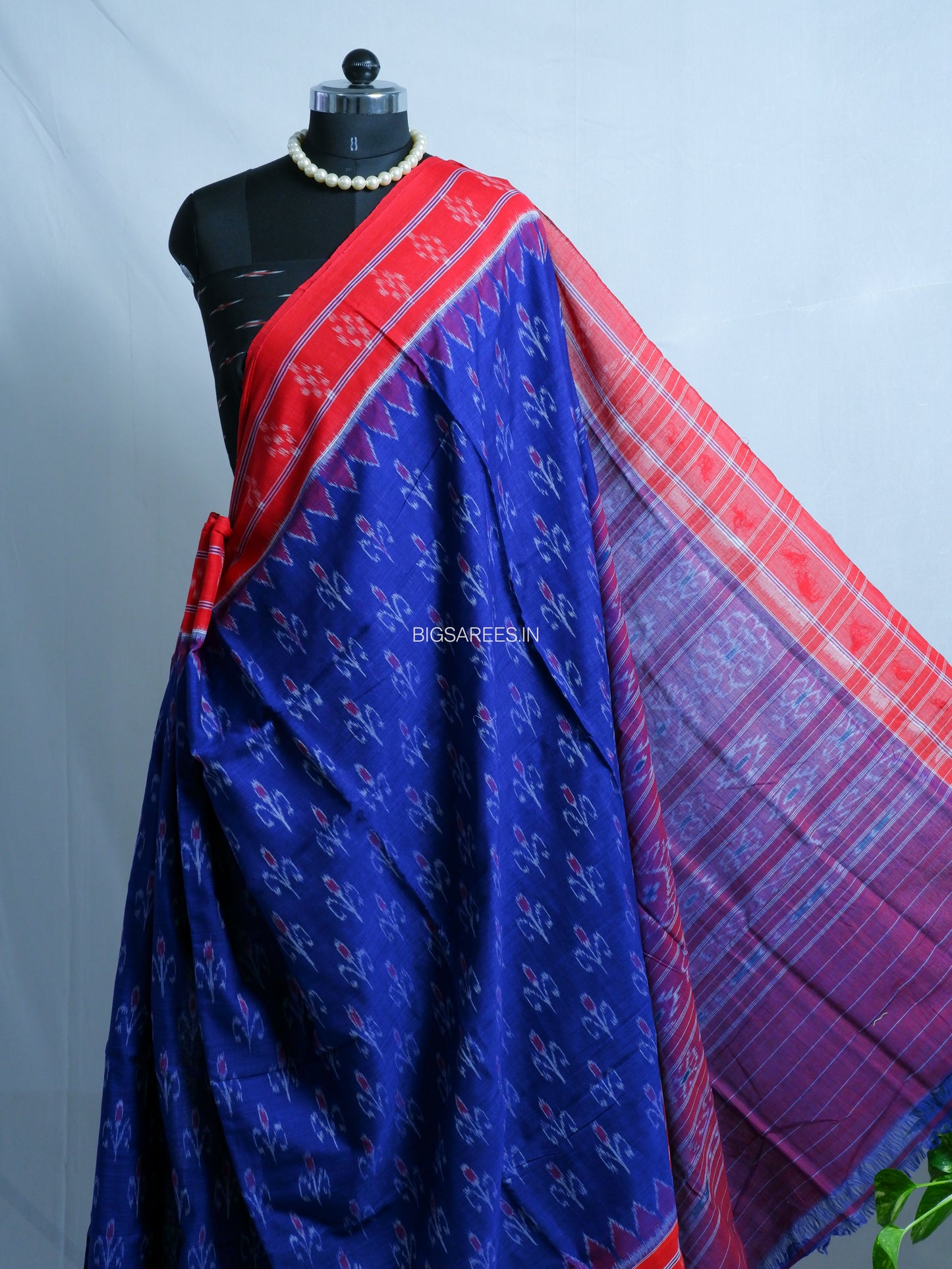 Sambalpuri Ikat Handwoven Saree | Cotton | Royal Blue