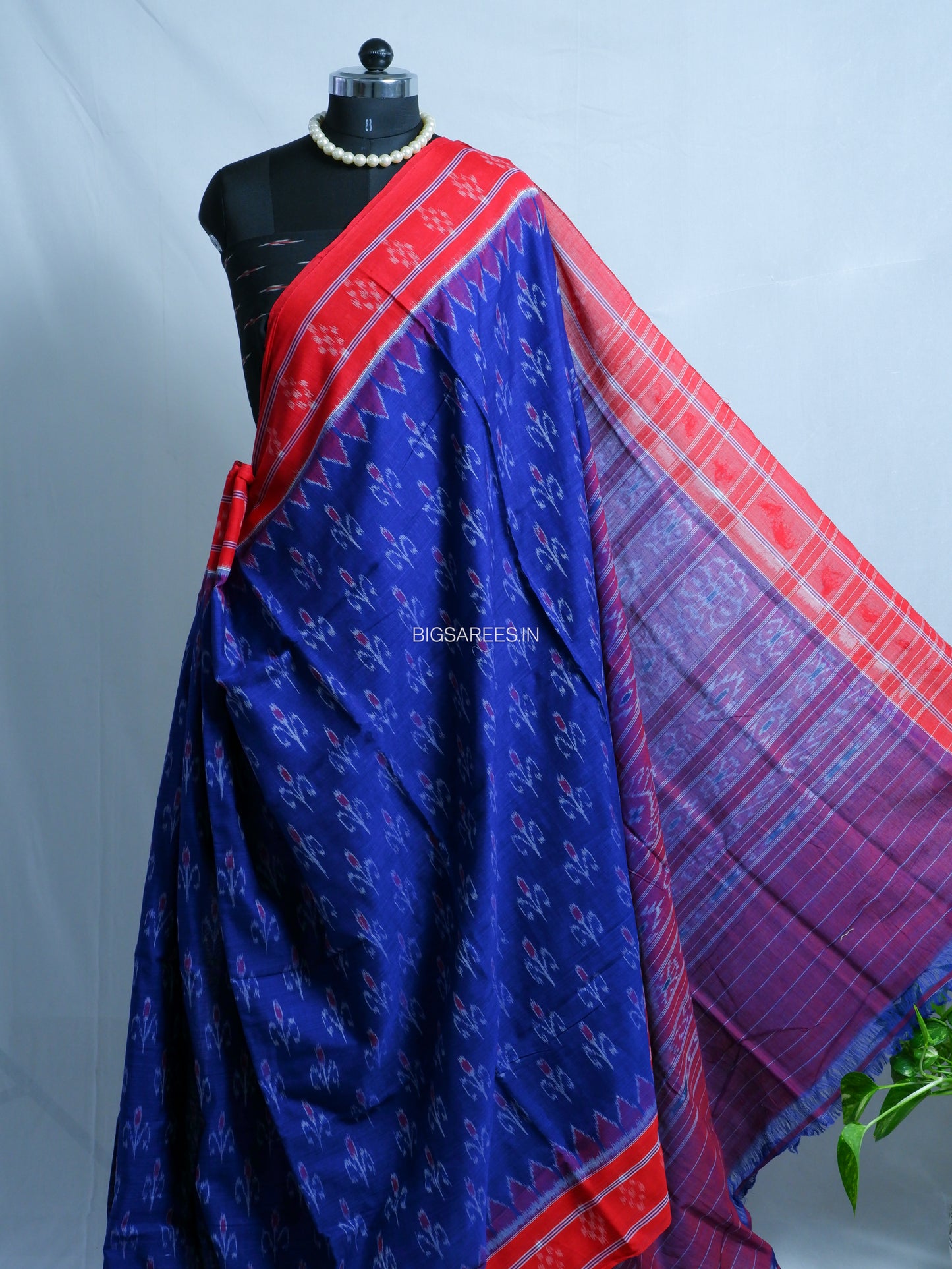Sambalpuri Ikat Handwoven Saree | Cotton | Royal Blue