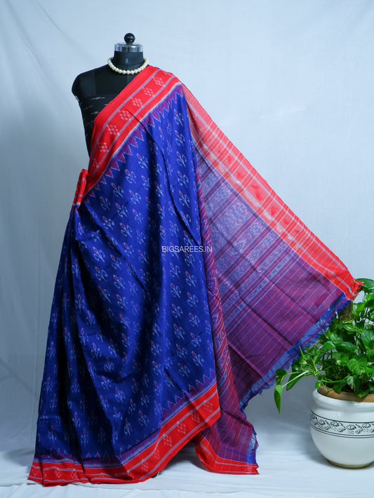 Sambalpuri Ikat Handwoven Saree | Cotton | Royal Blue