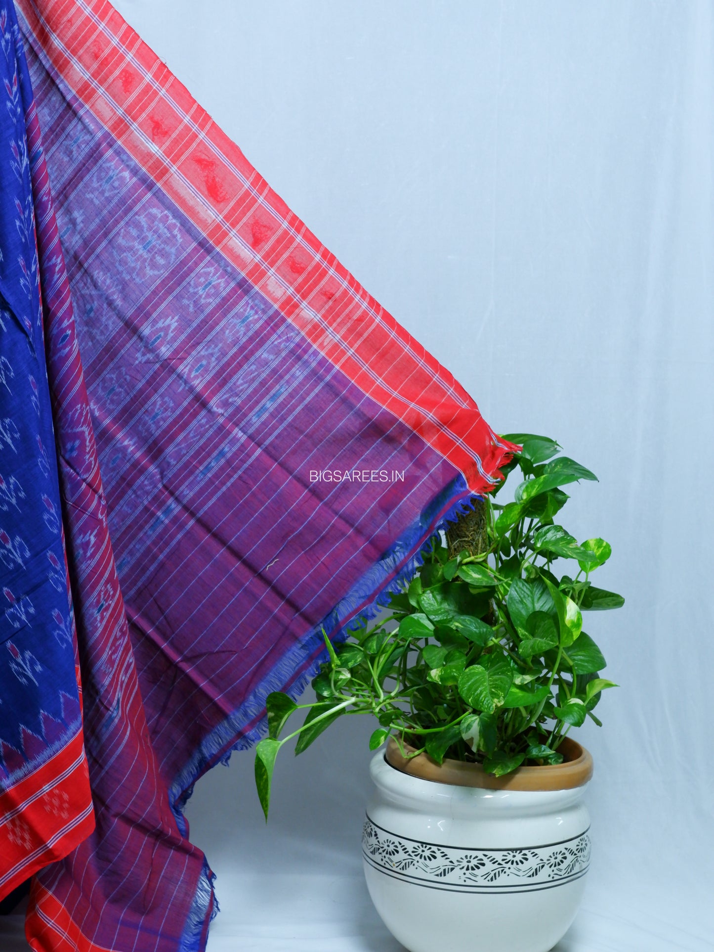 Sambalpuri Ikat Handwoven Saree | Cotton | Royal Blue