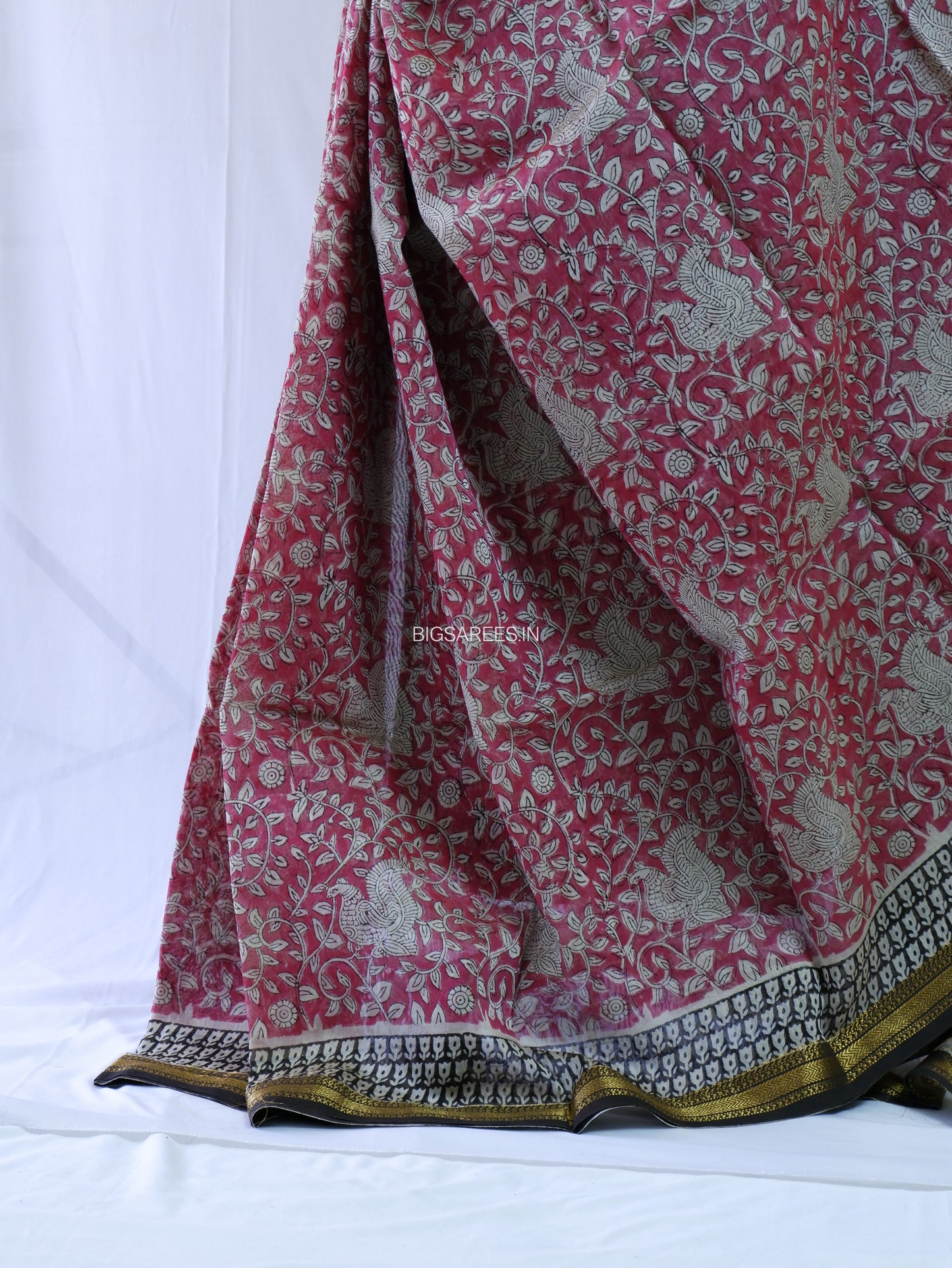 Hand Block Print Saree | Maheshwari Silk