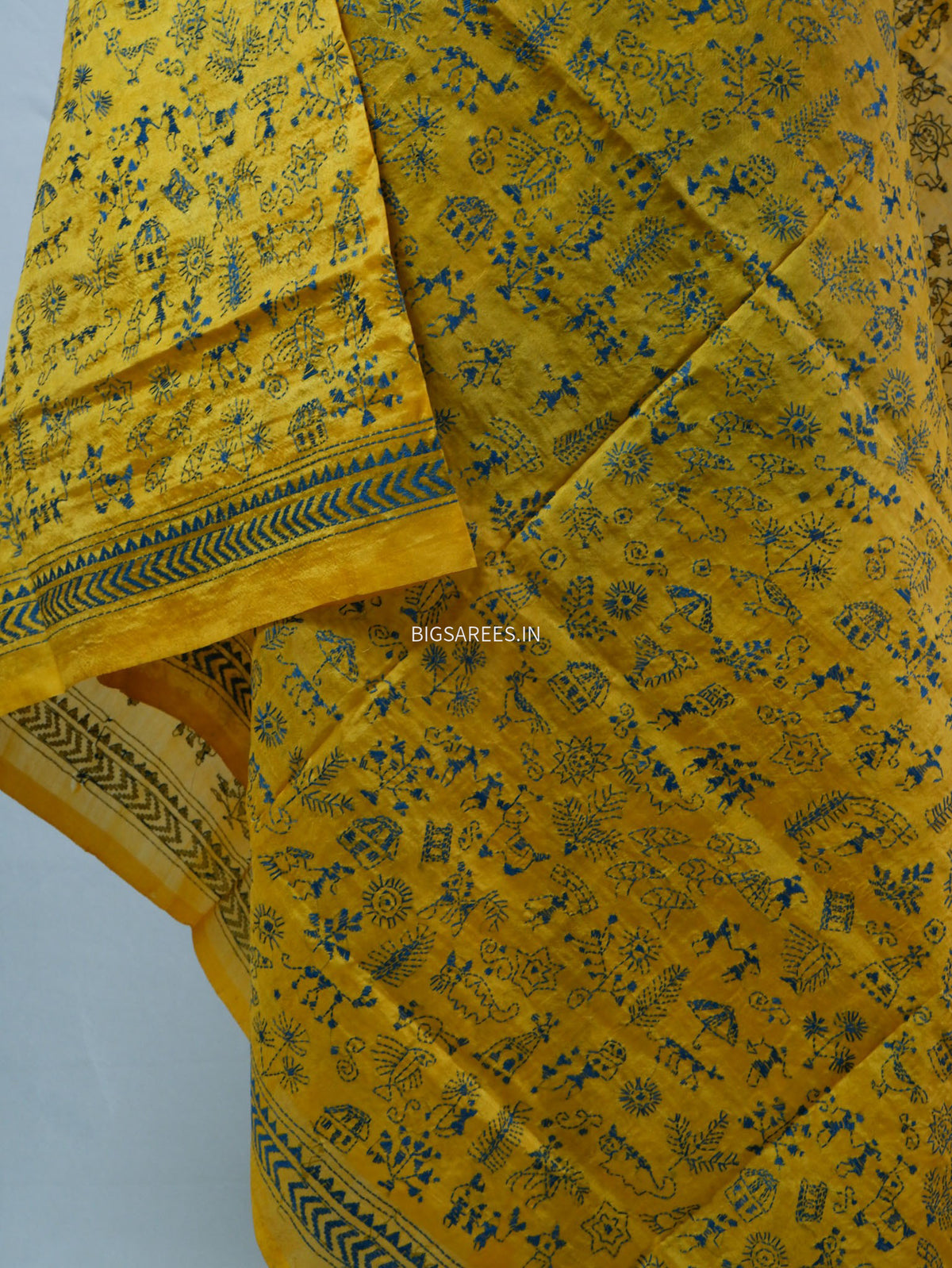 Kantha Hand-Embroidered Dupatta | Semi Tussar Silk |