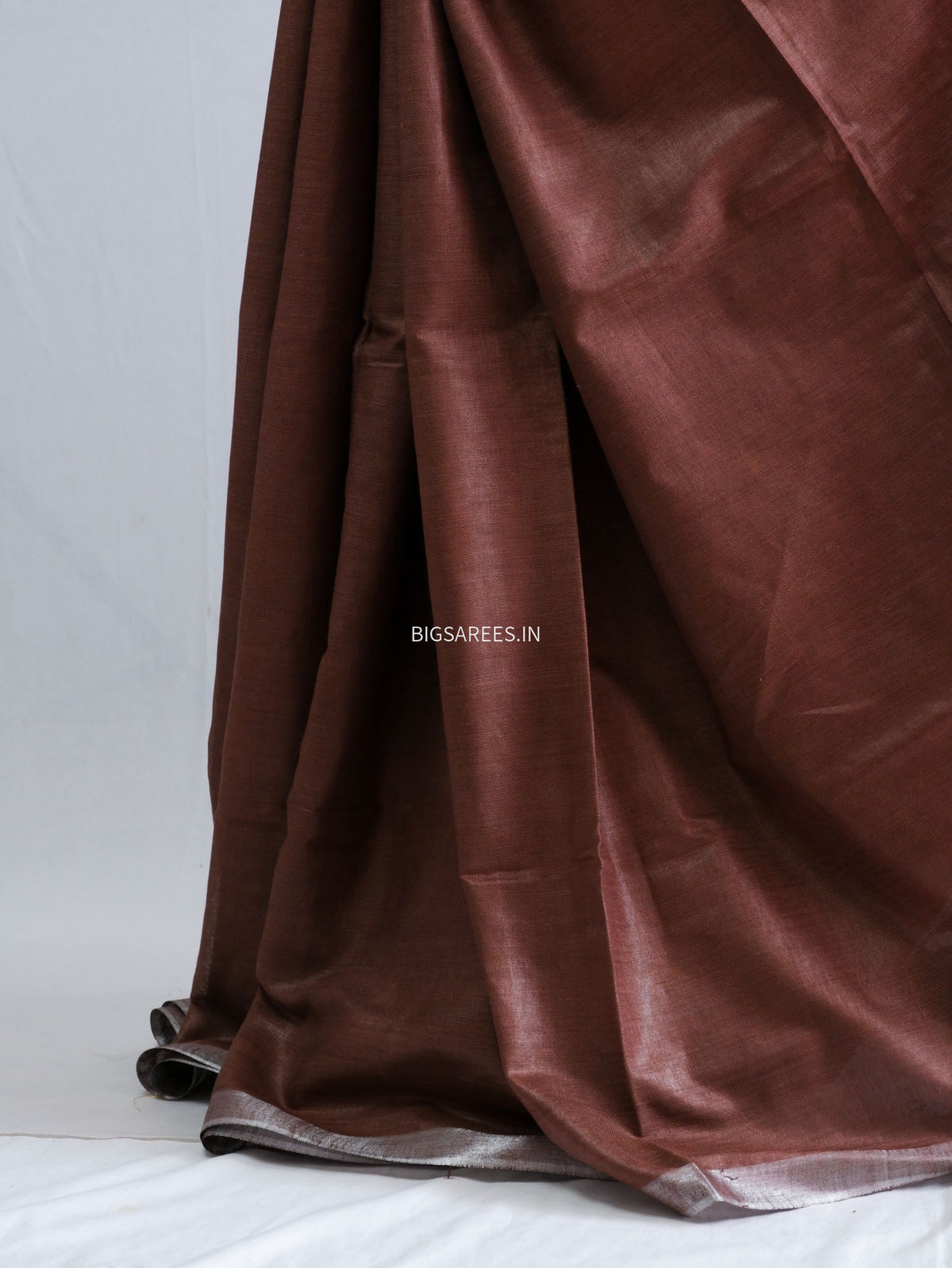 Hand-Embroidered Linen Saree | Cotton Linen |