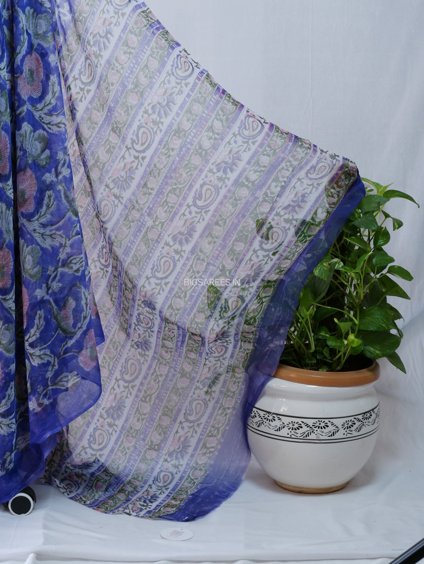 Hand Block Print Saree | Pure Chiffon